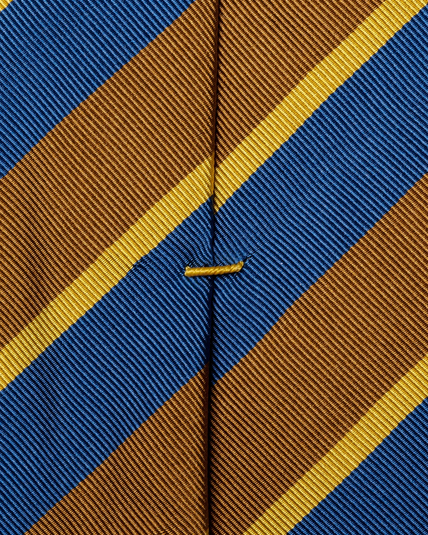Eton - striped silk cotton mogador tie