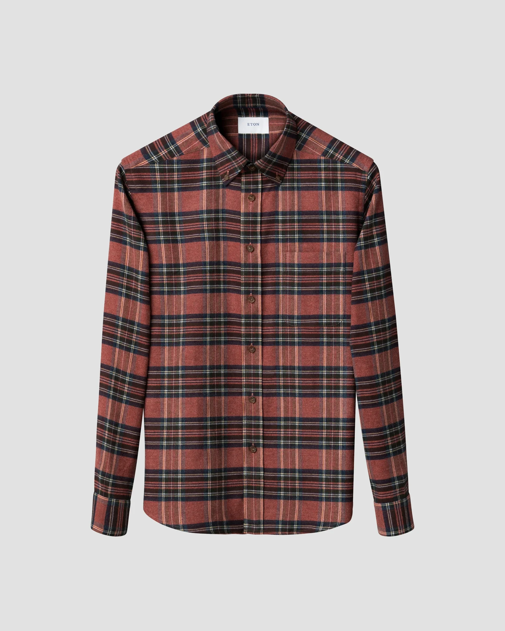 Eton - Plaid Check Flannel Shirt