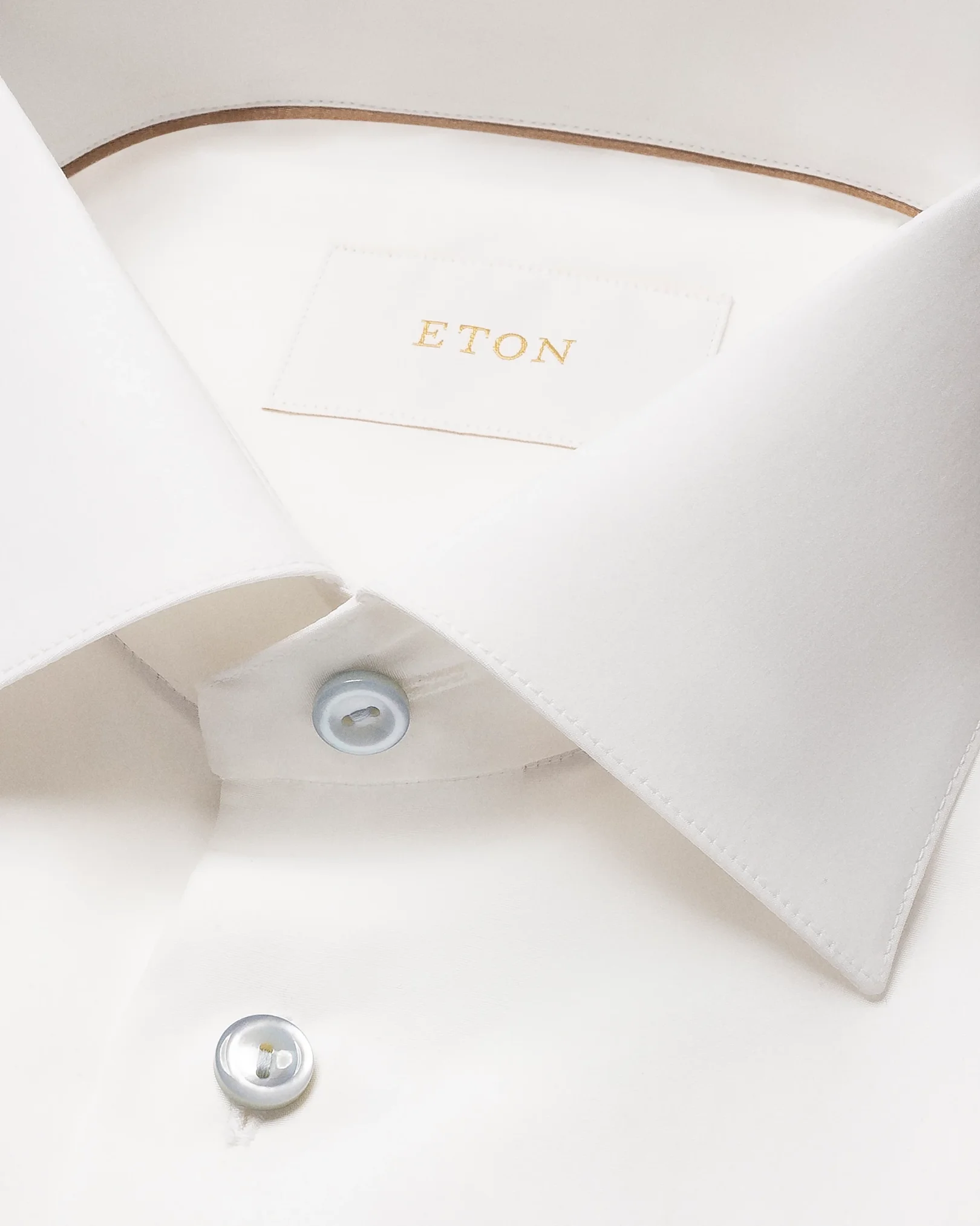 Eton - white solid elevated poplin shirt