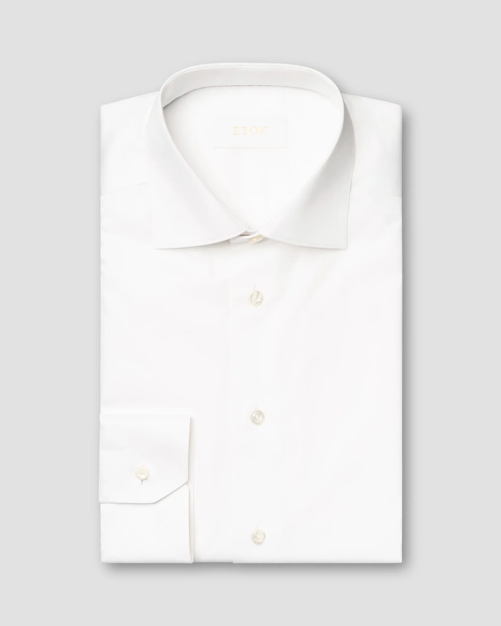 Eton - White Solid Elevated Twill Shirt