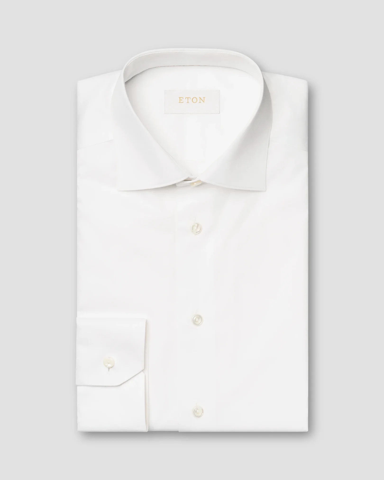 Eton - Chemise en sergé uni surélevé