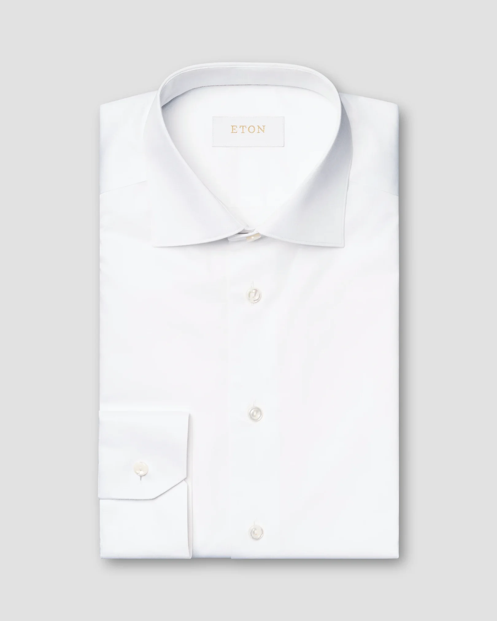 Eton - Chemise en sergé uni surélevé