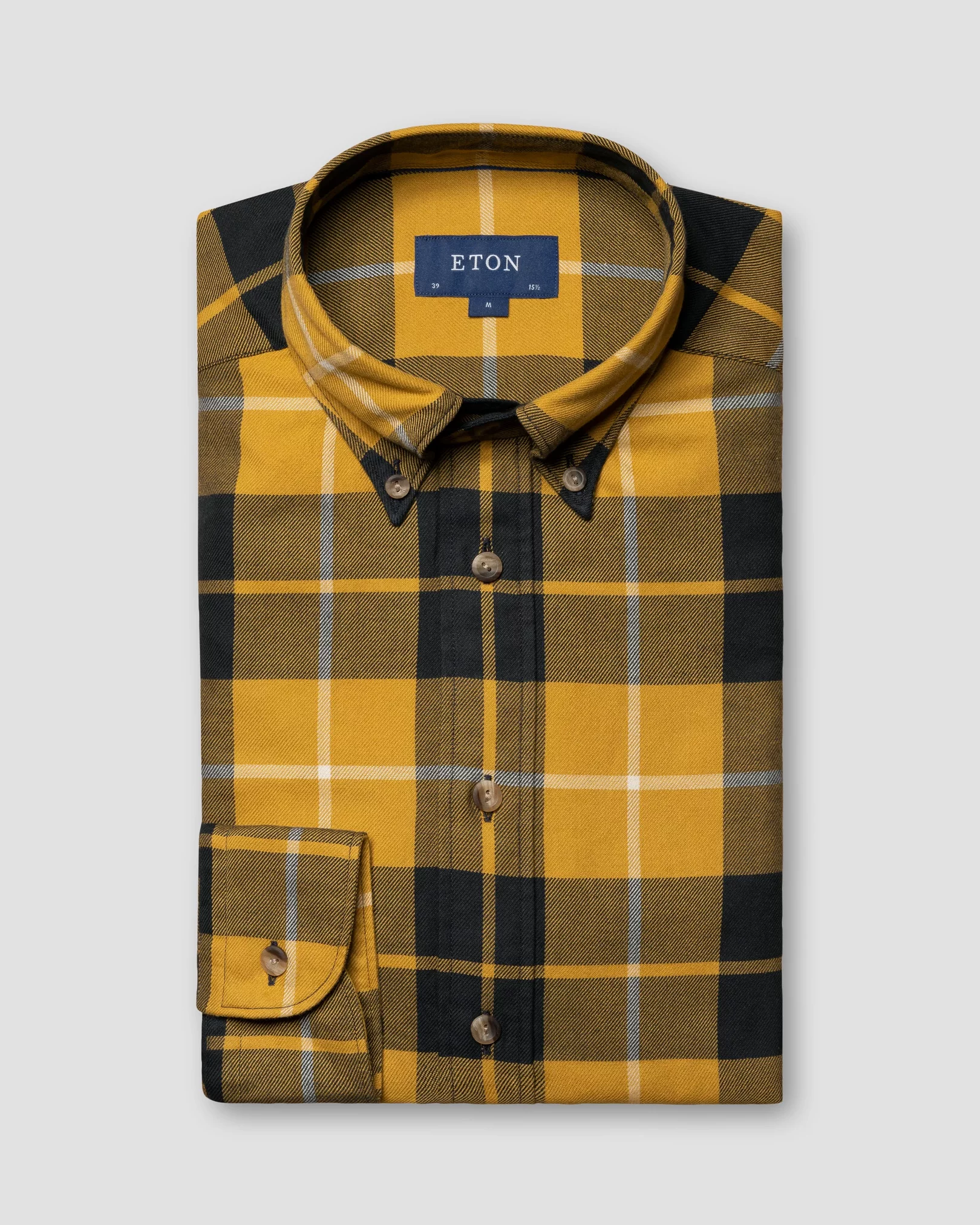 Yellow Checked Flannel Shirt
