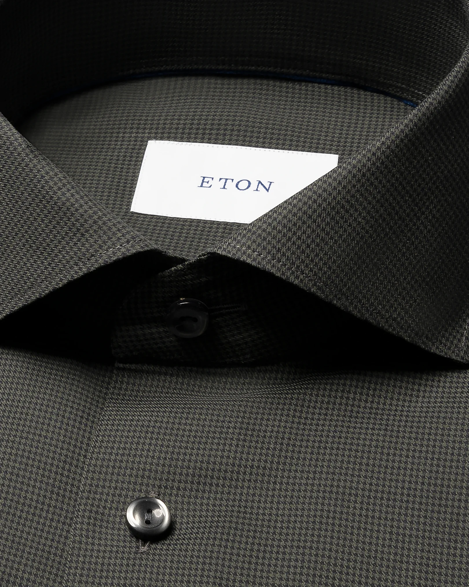 Eton - micro check signature flannel shirt wide spread