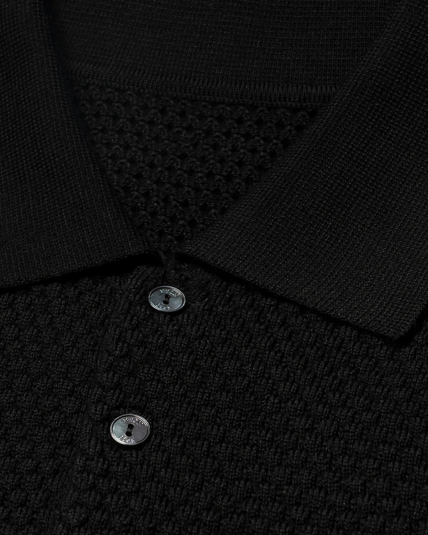 Eton - merino structure long sleeve polo