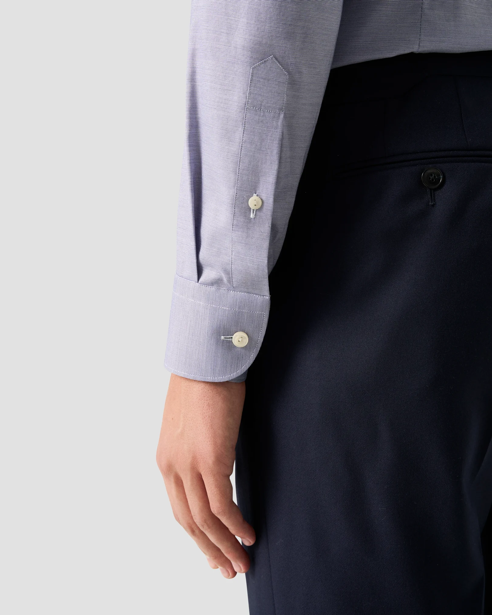 Eton - light purple solid signature oxford shirt