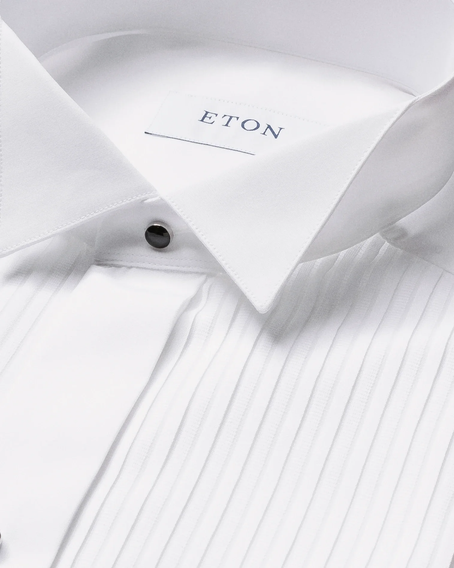 Eton - White Plissé Tuxedo Shirt - Wing Collar