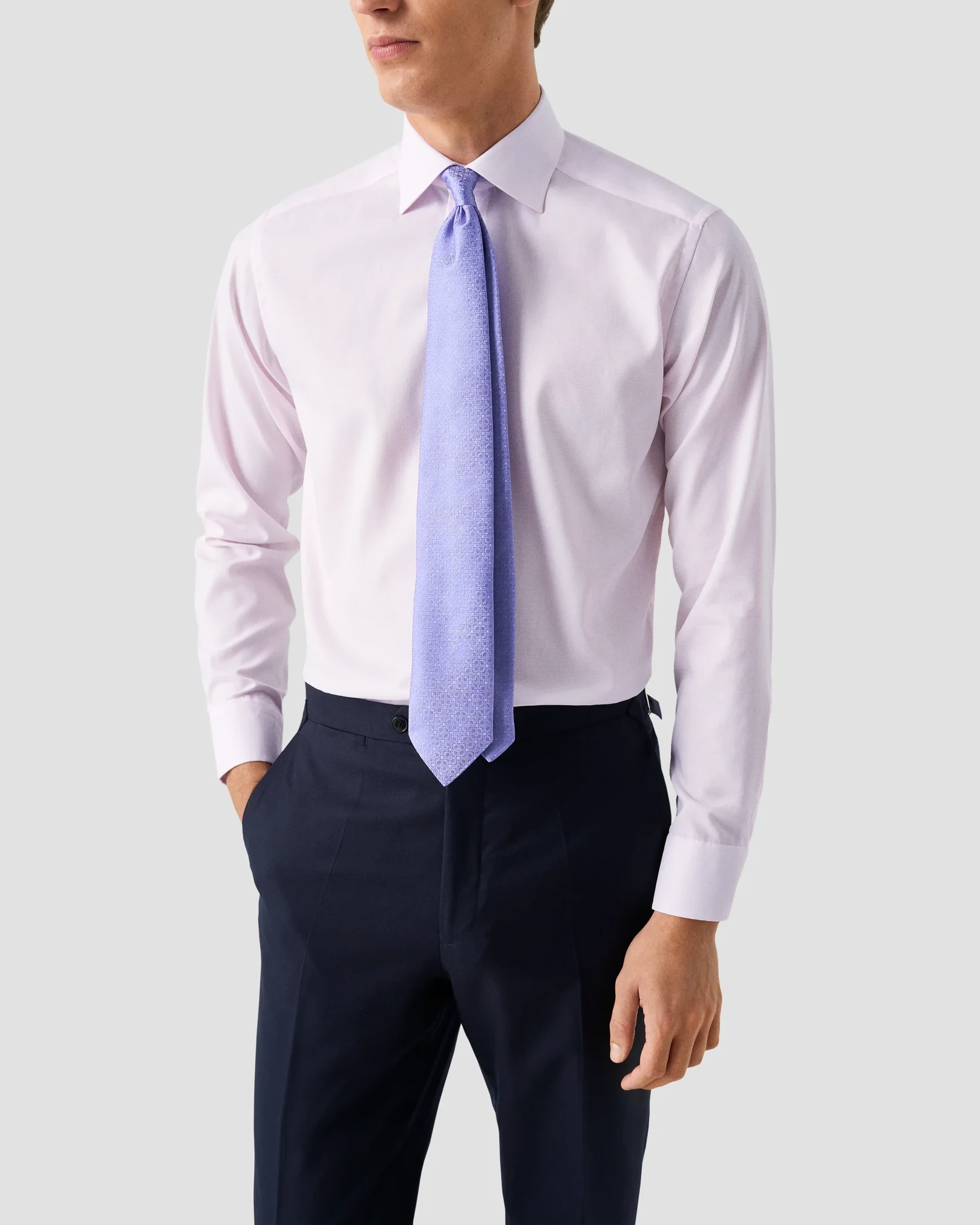 Eton - pink twill shirt