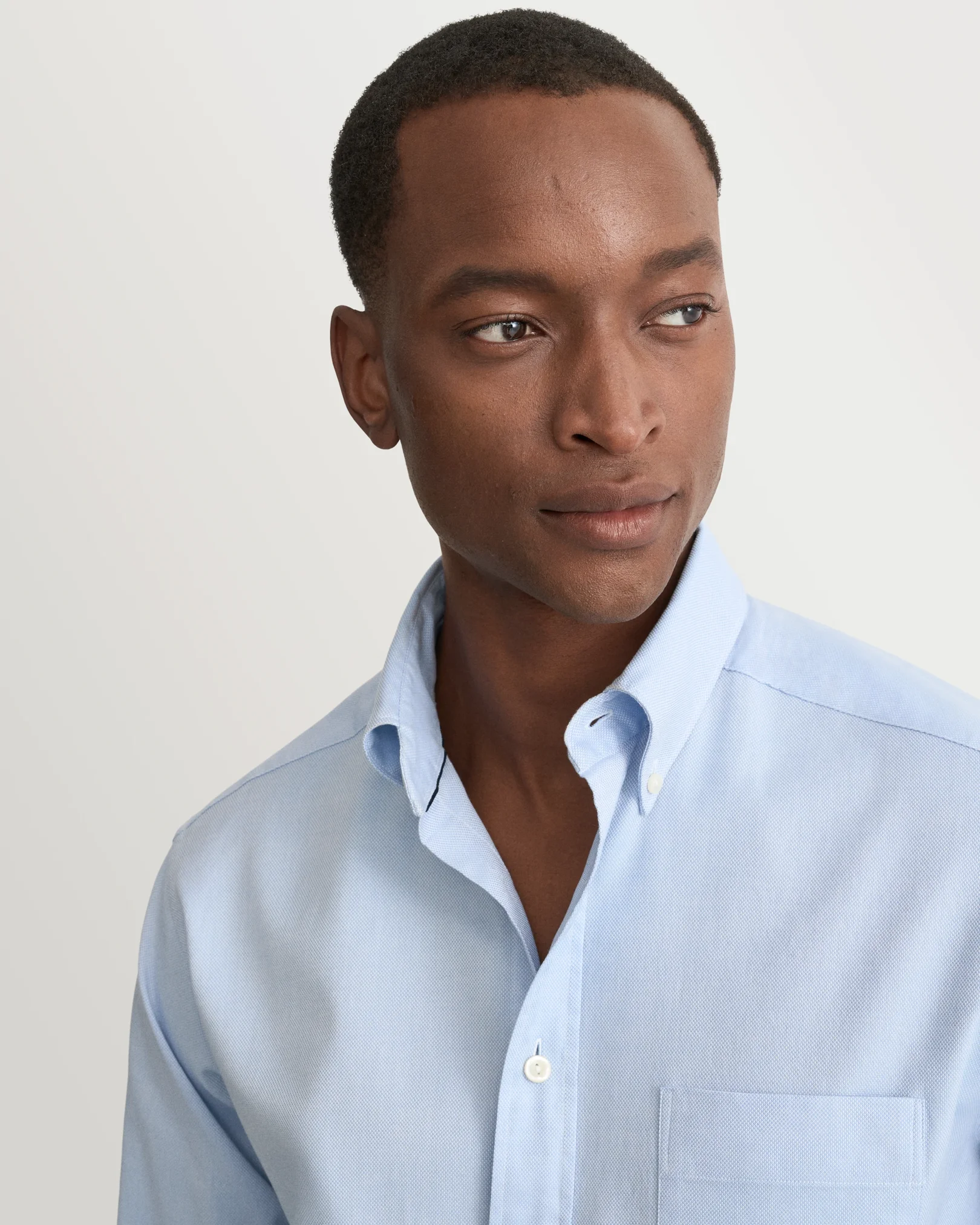 Eton - solid light blue royal oxford shirt