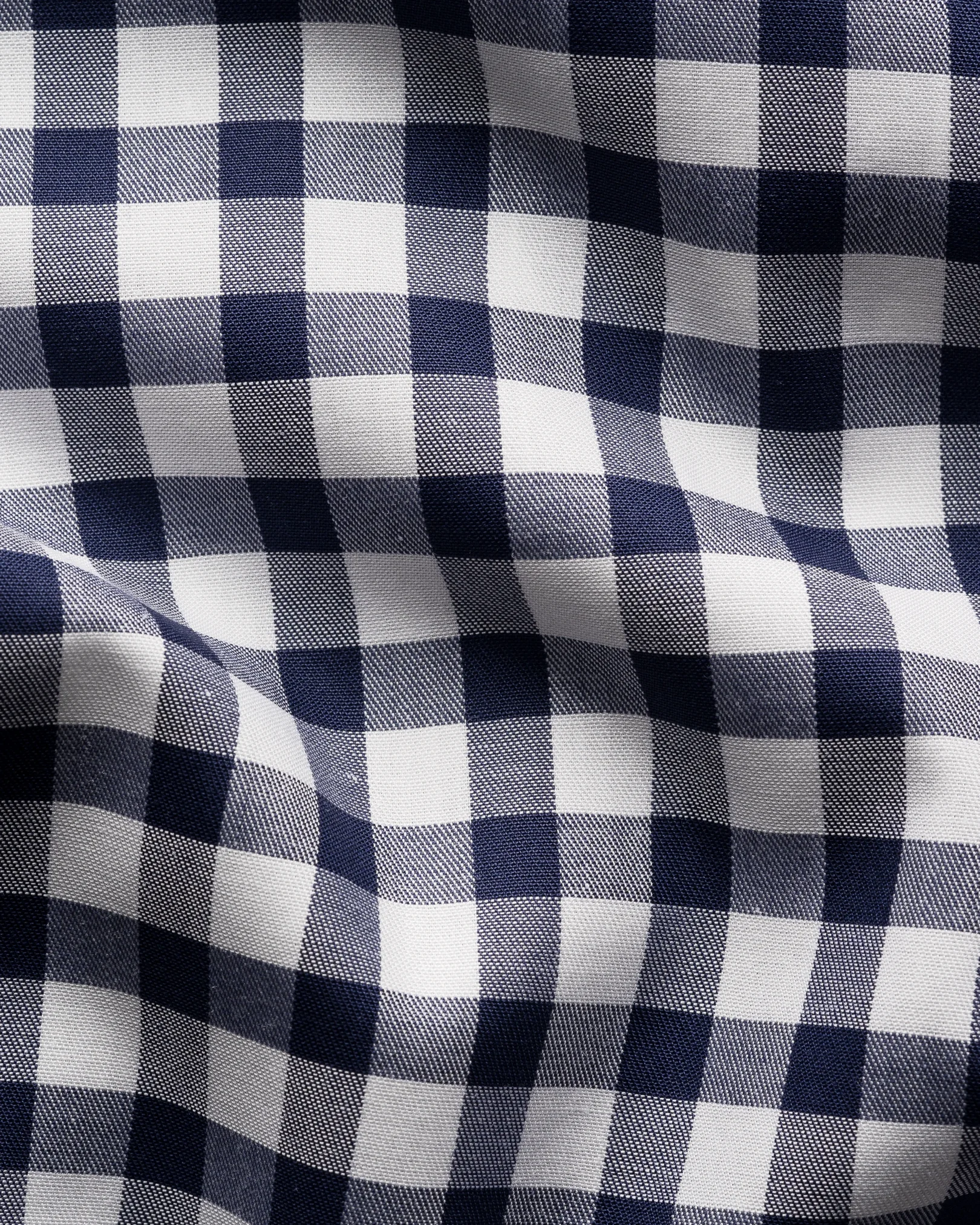 Eton - checked lightweight twill shirt