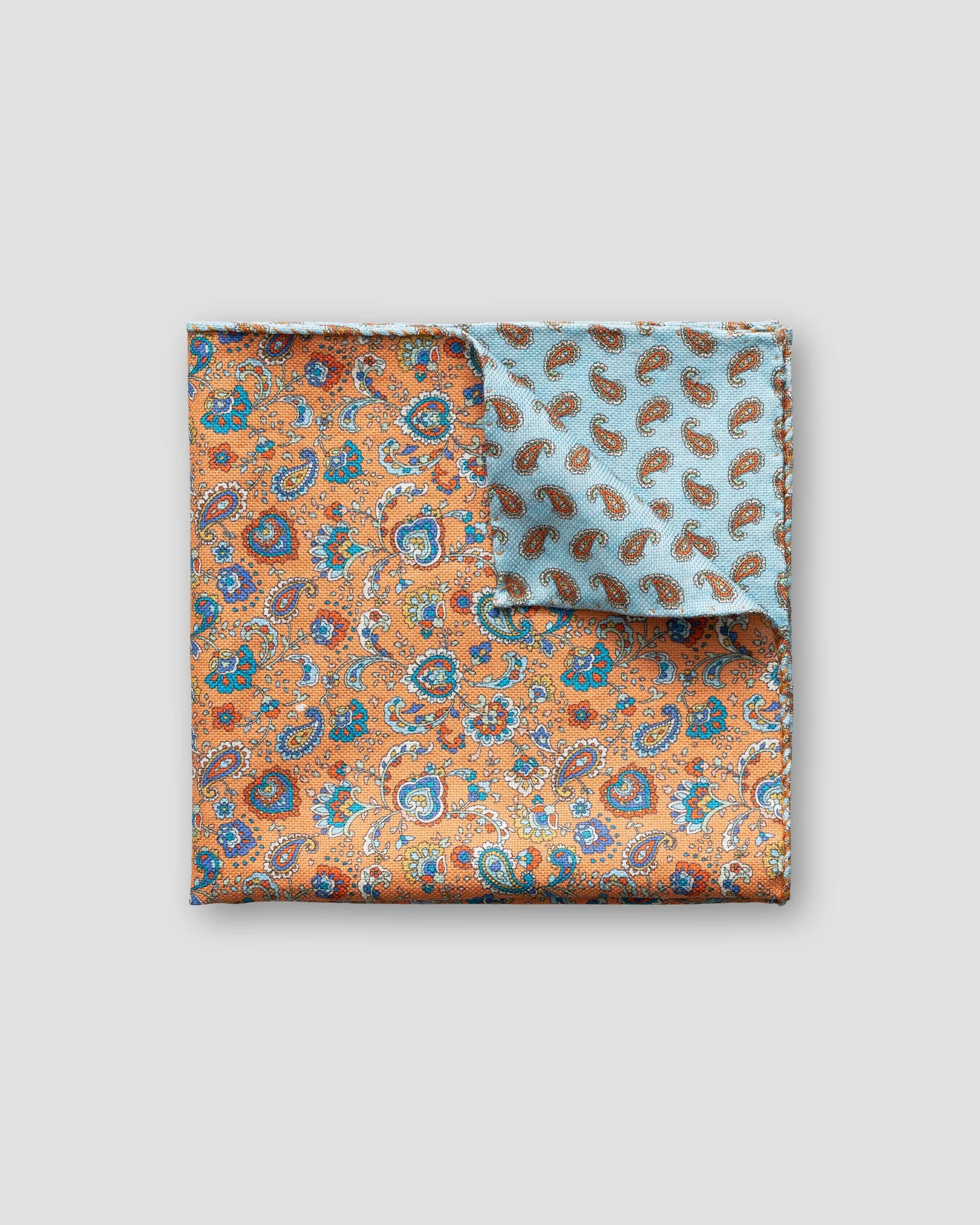 Eton - orange micro print cotton pocket square