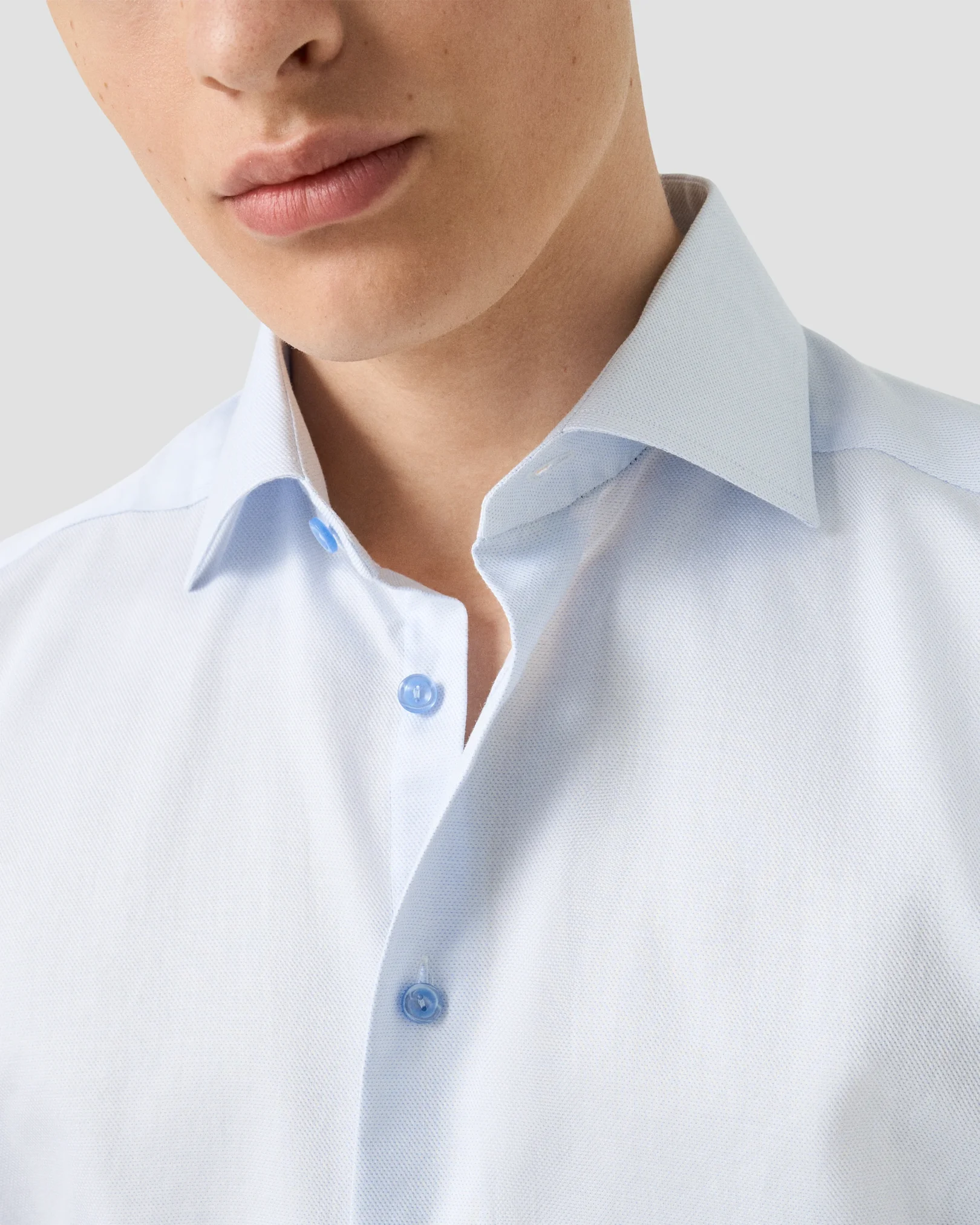 Eton - semi solid twill shirt 256