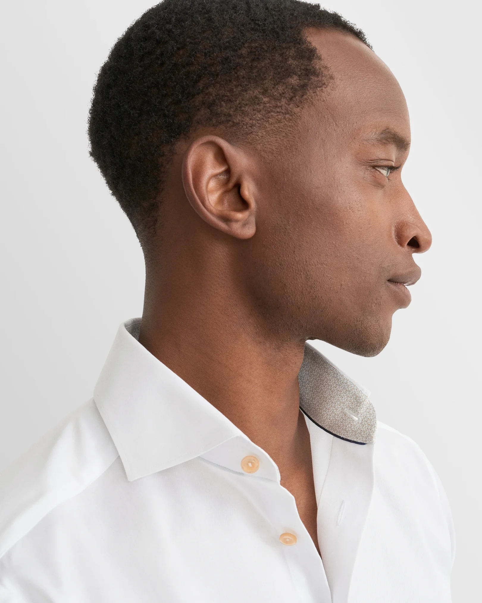 Eton - white geometric effect signature twill shirt 263