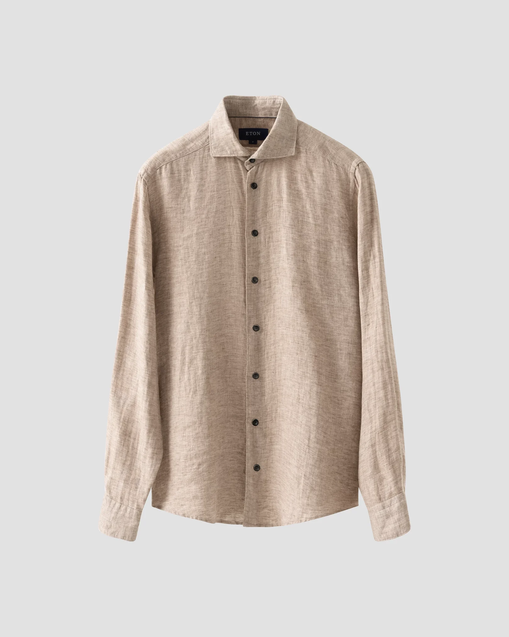 Light Brown Linen Twill Shirt - Eton