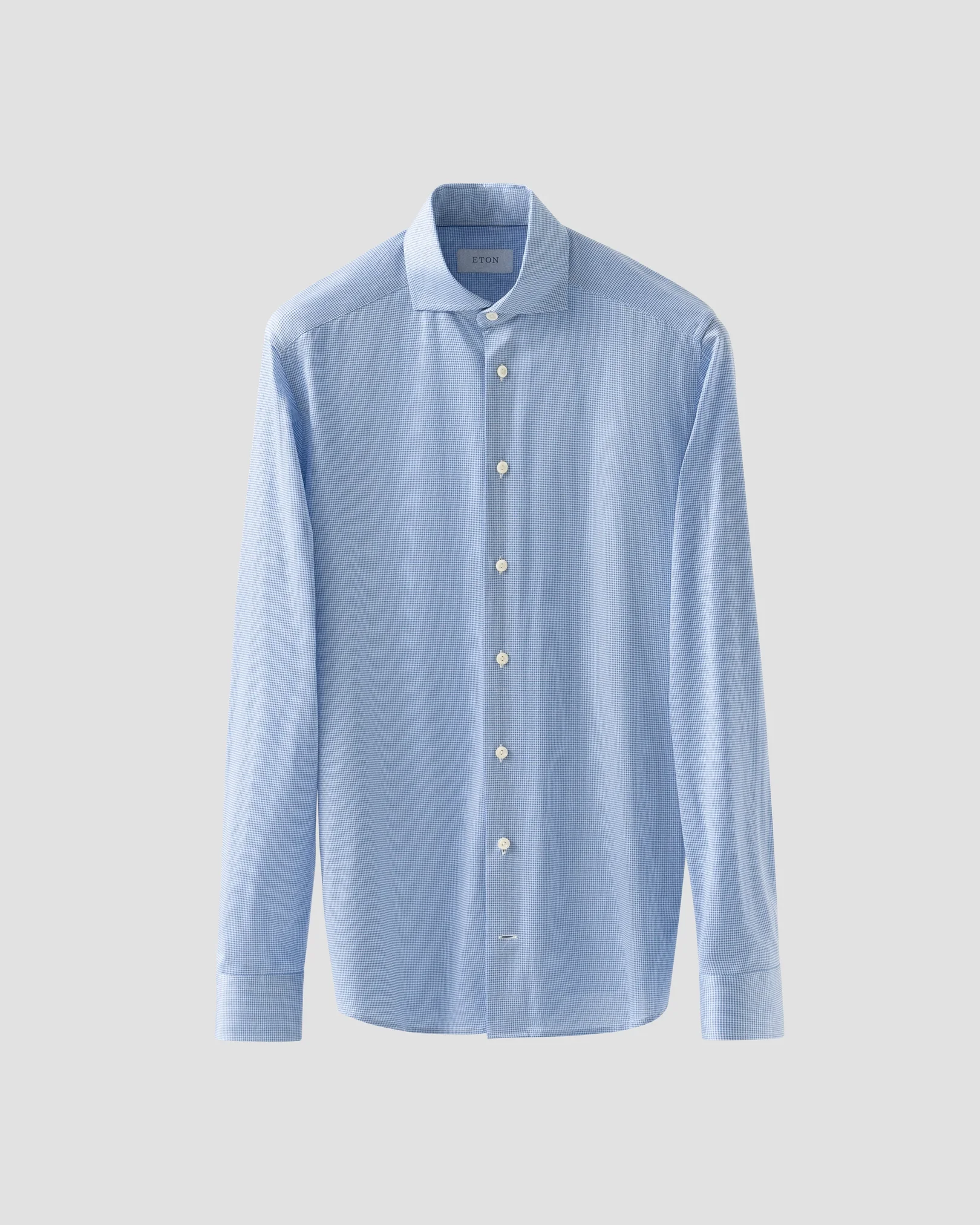 Chemise en maille à carreaux bleu clair