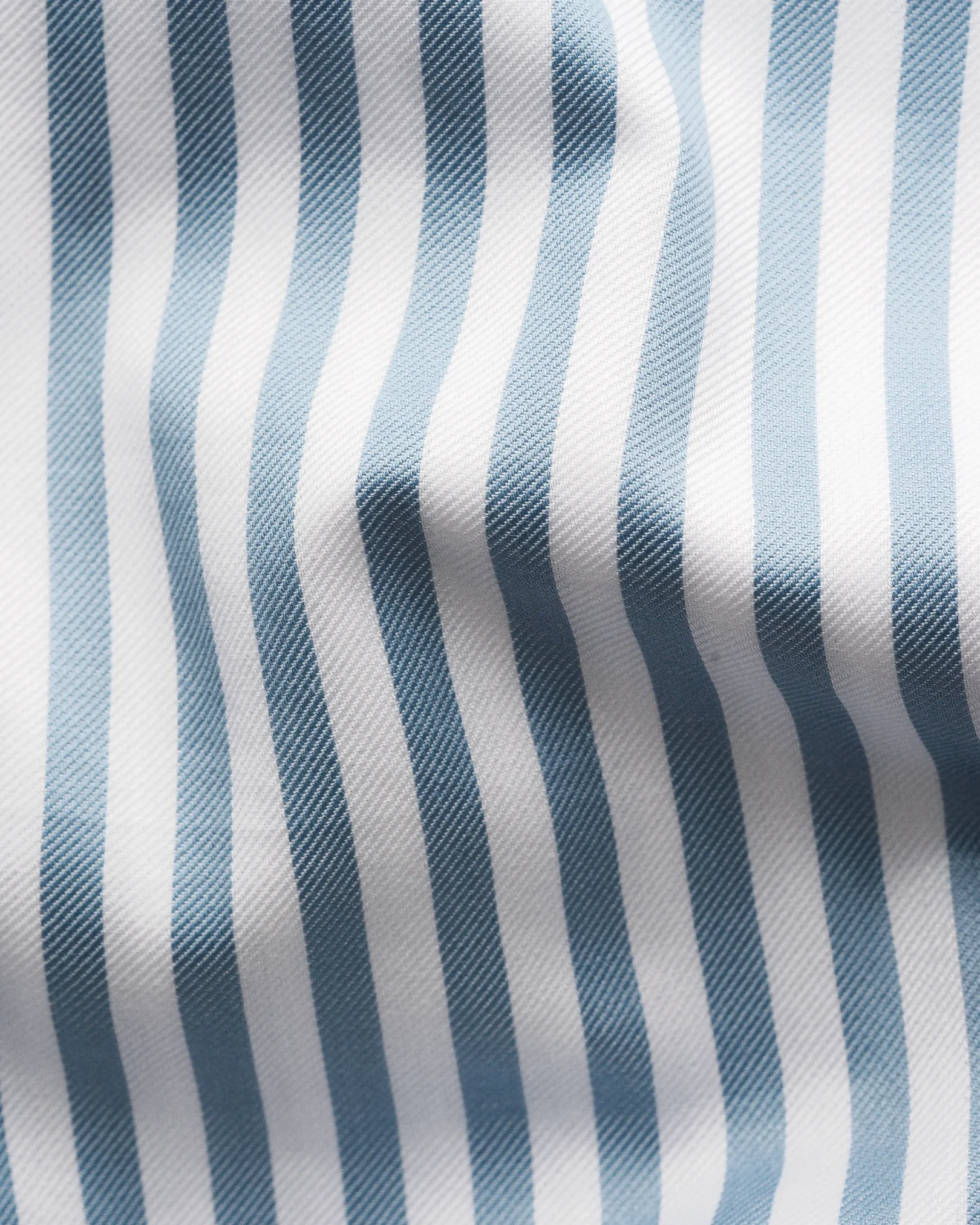 Eton - mid blue bengal striped signature twill shirt