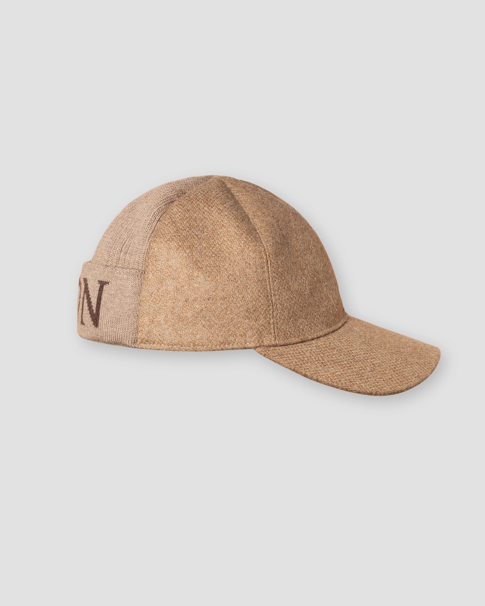 Eton - beige flannel logo baseball cap