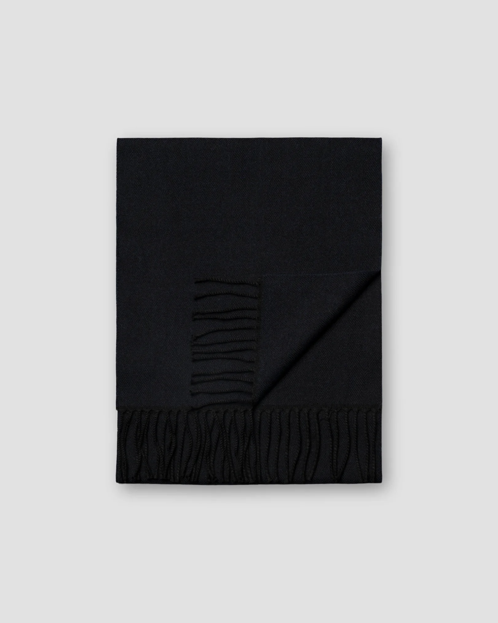 Eton - navy herringbone merino wool scarf