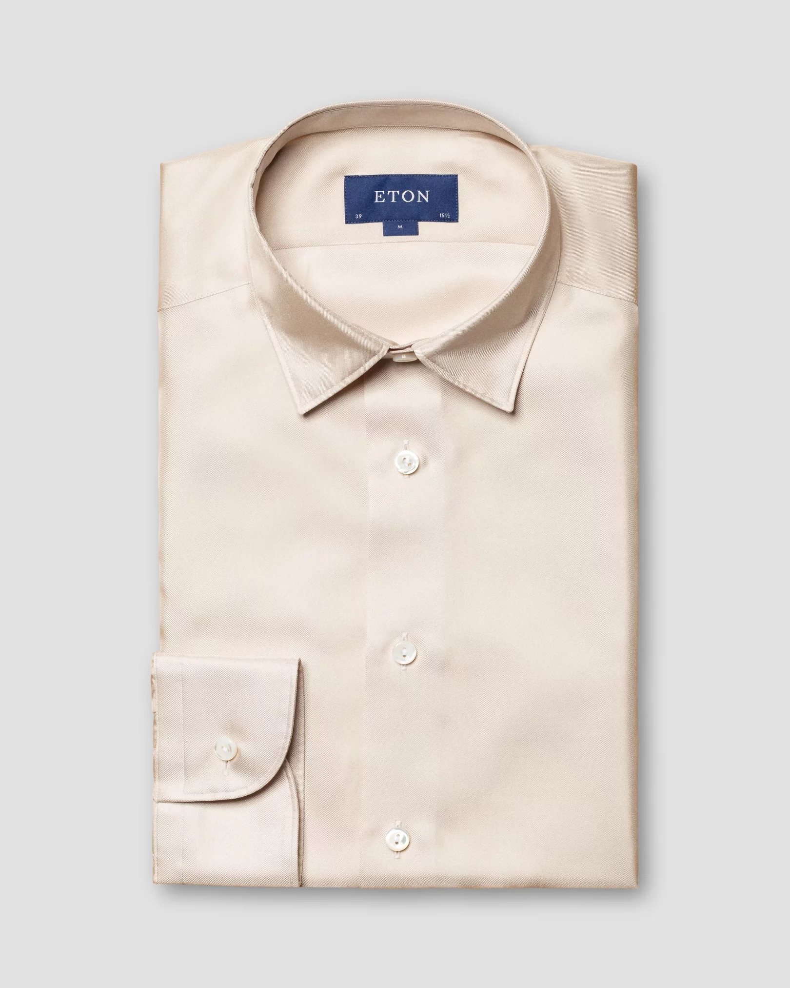 Light Brown Silk Twill Shirt - Eton