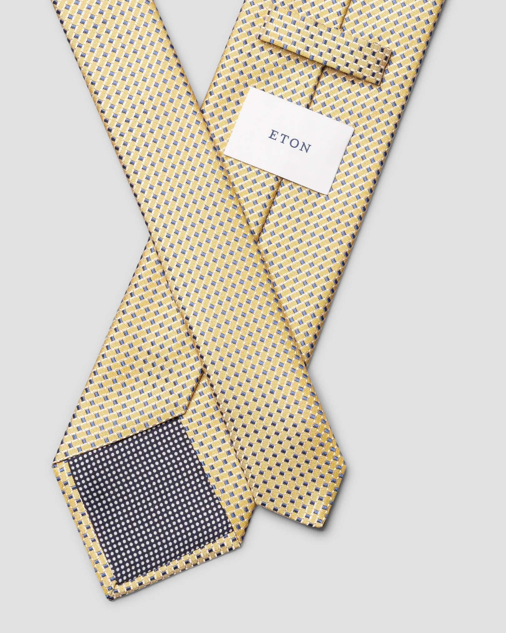 Eton - yellow micro woven silk tie