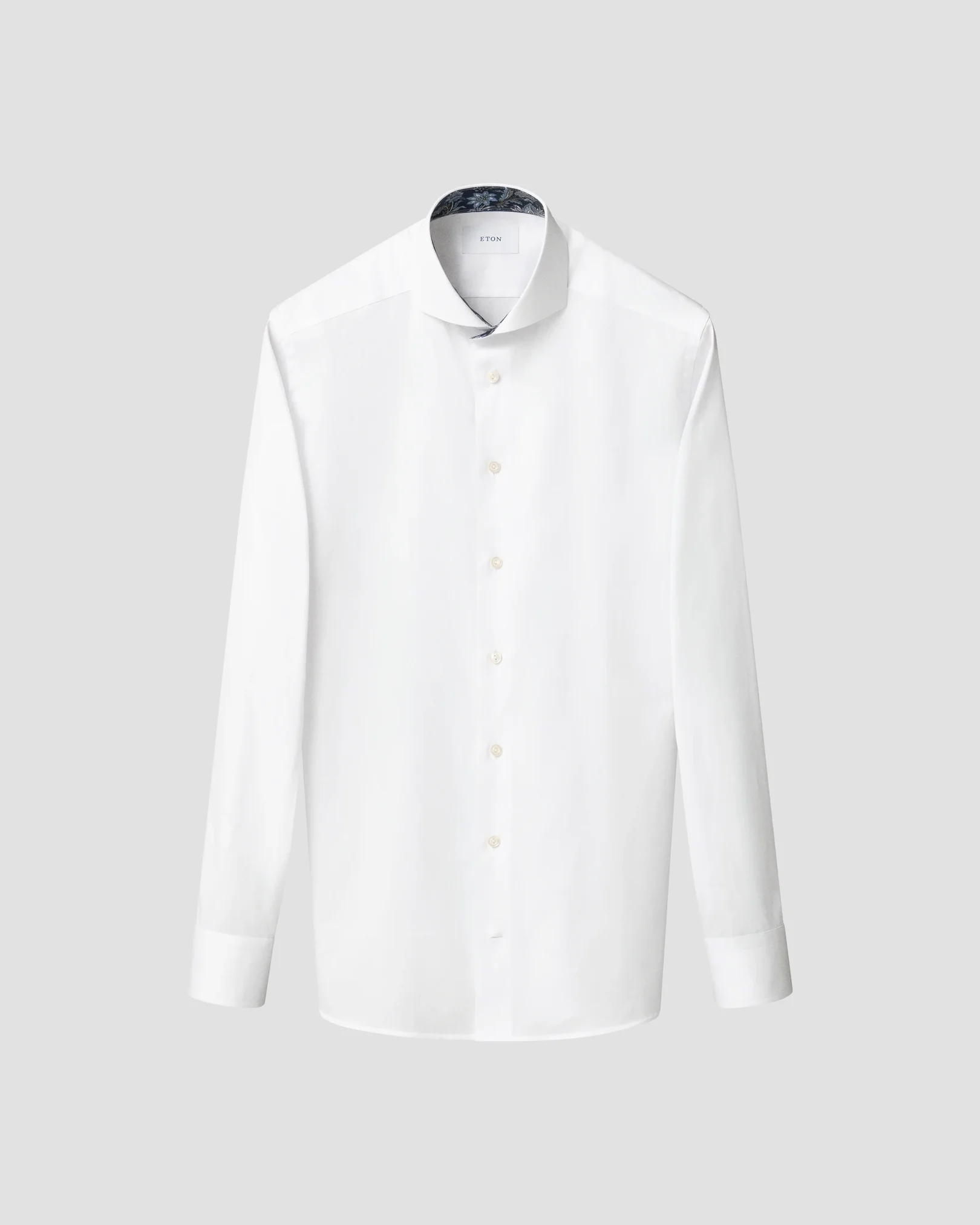 Eton - floral effect signature twill shirt extreme cut away 256