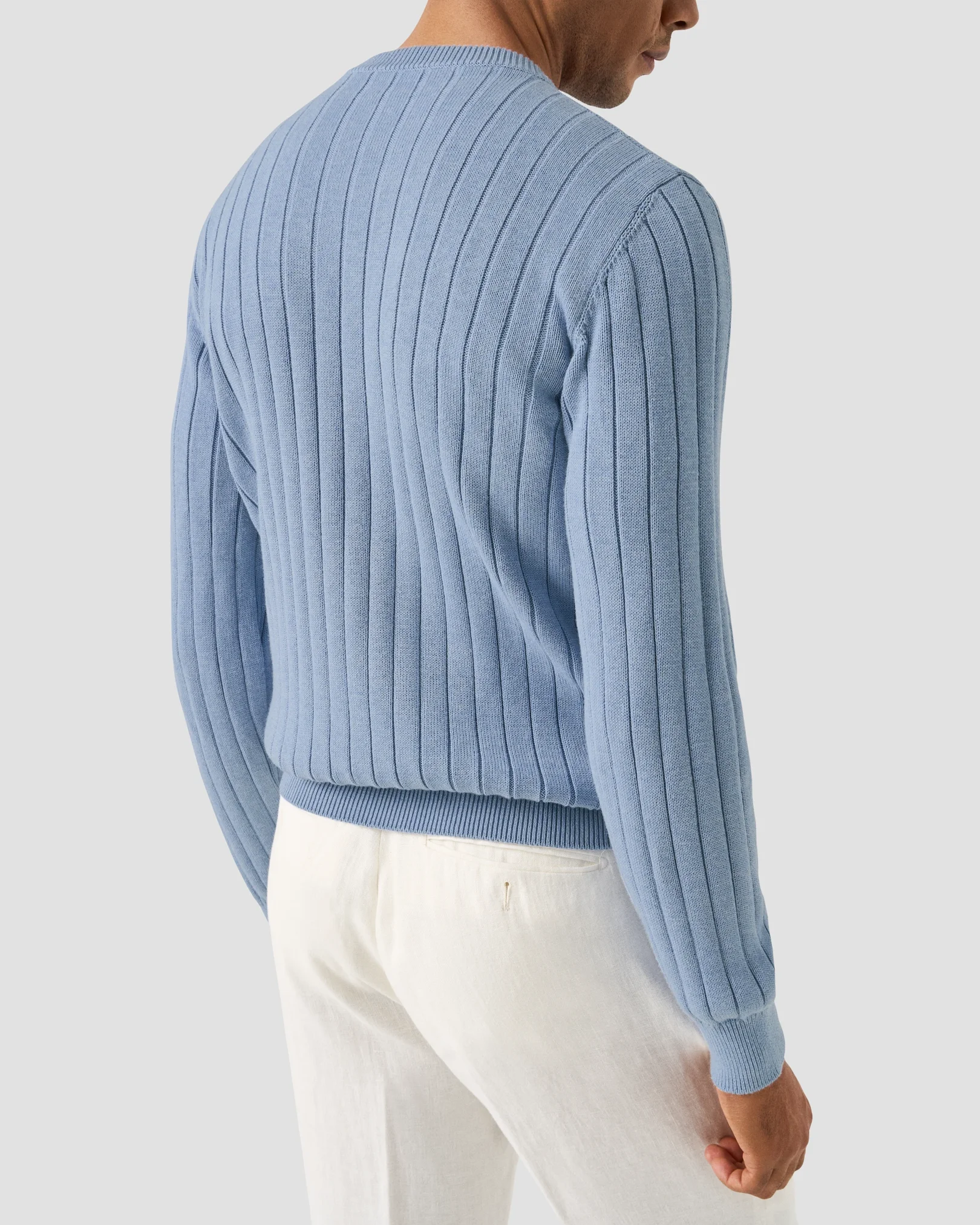 Eton - cotton structure knit crew neck