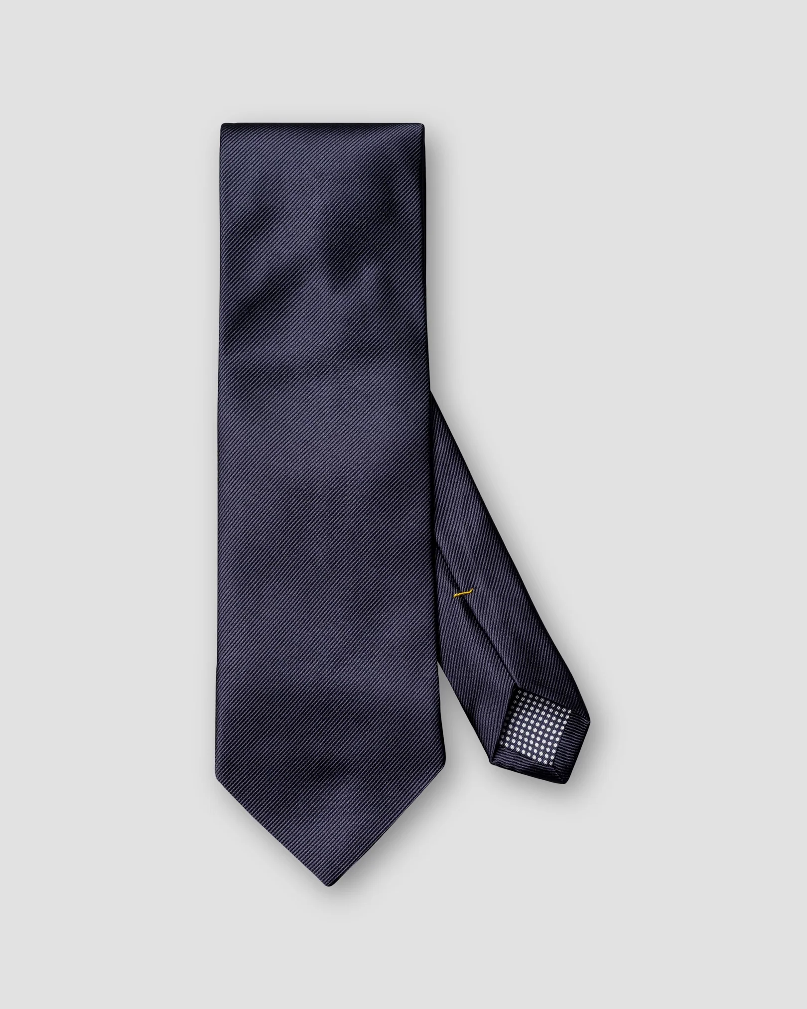 Eton - navy blue solid silk twill tie