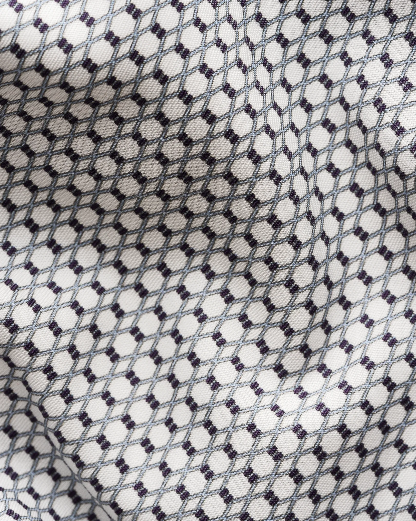 Eton - dark blue geometric twill shirt