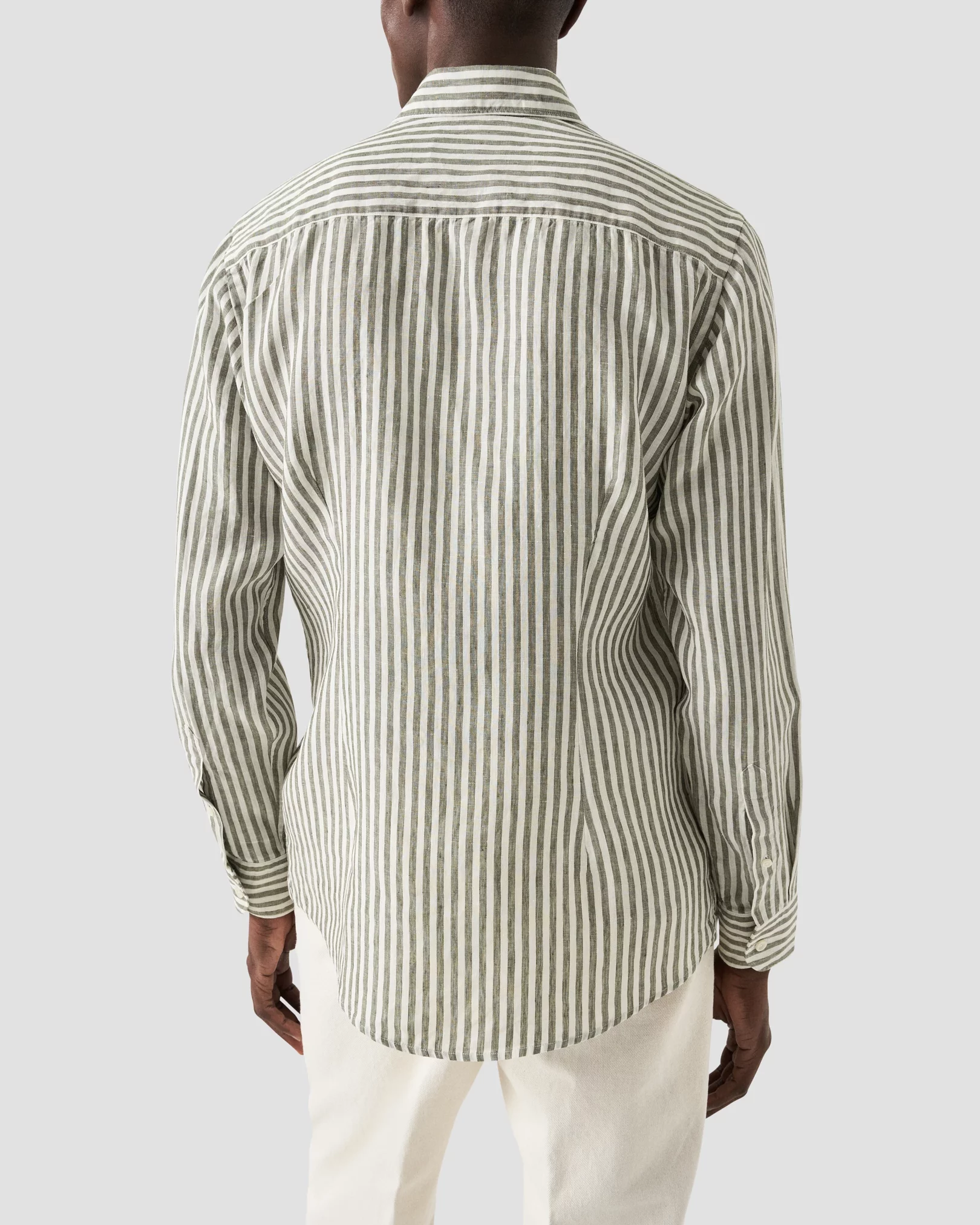 Green Striped Linen Shirt - Eton