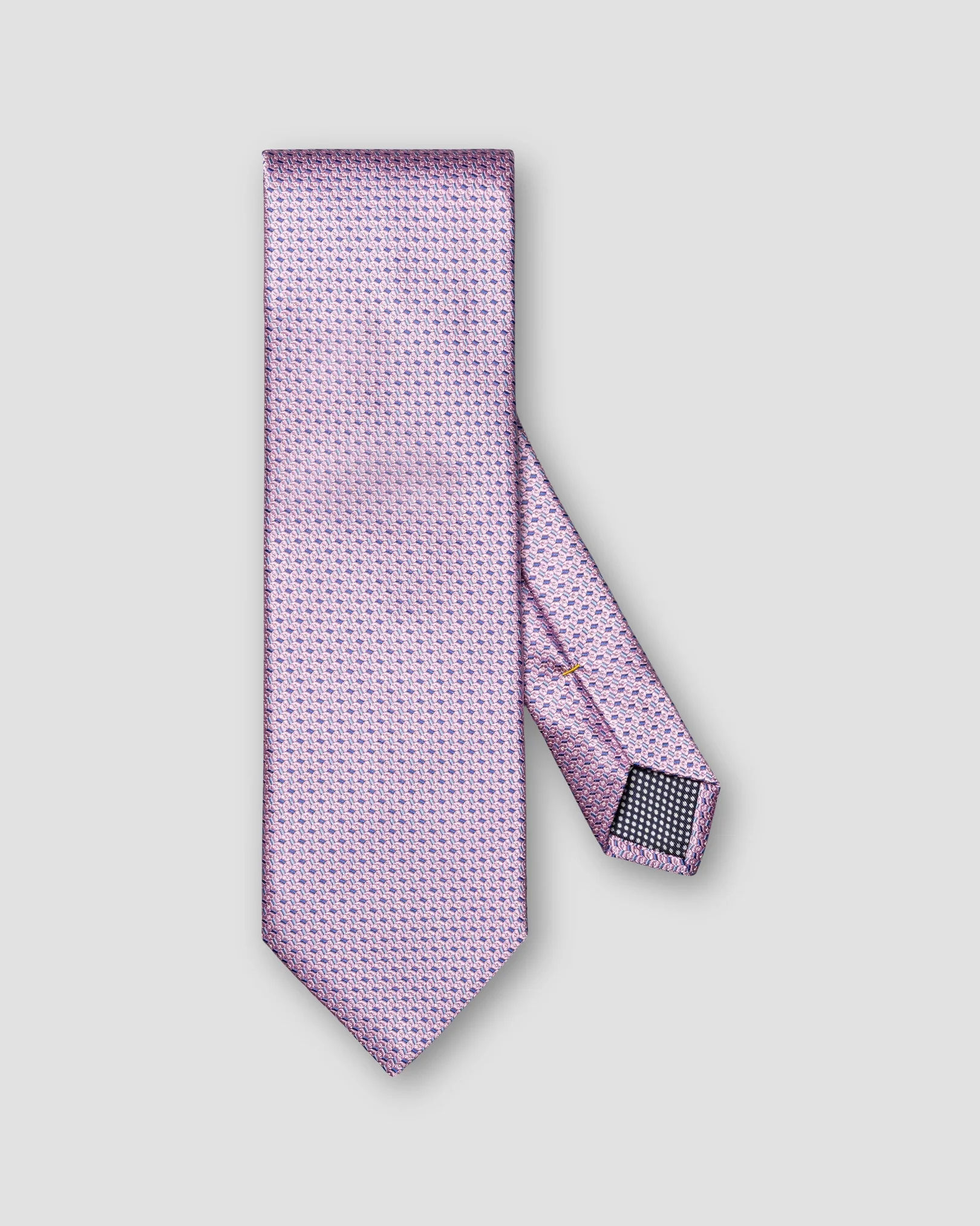 Pink Micro Geometric Woven Silk Tie