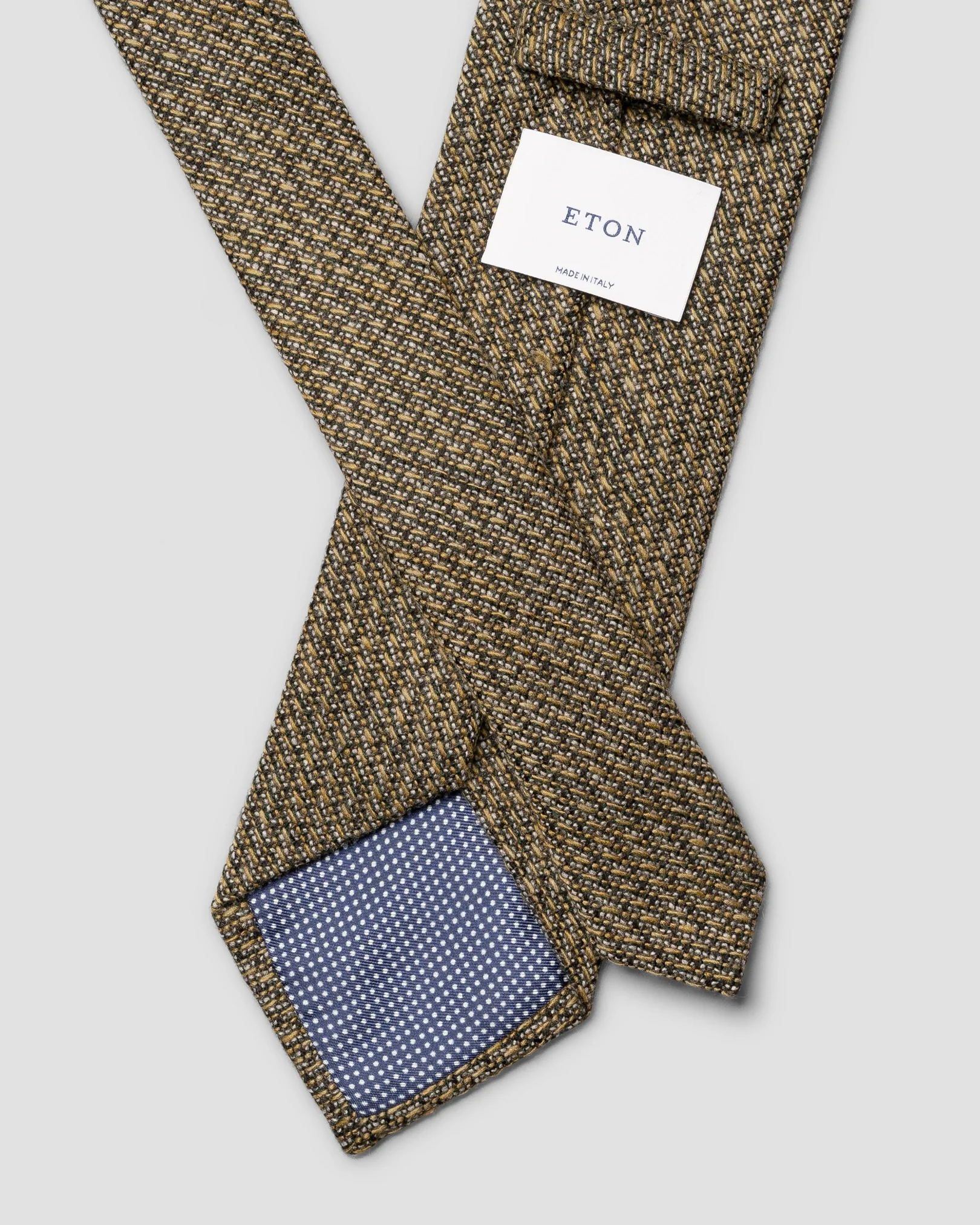 Eton - semi solid wool tie dark green semi solid wool tie