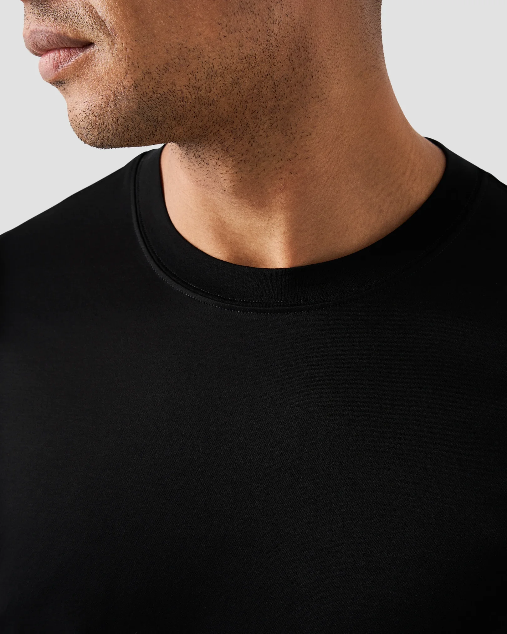 Eton - black filo di scozia t shirt