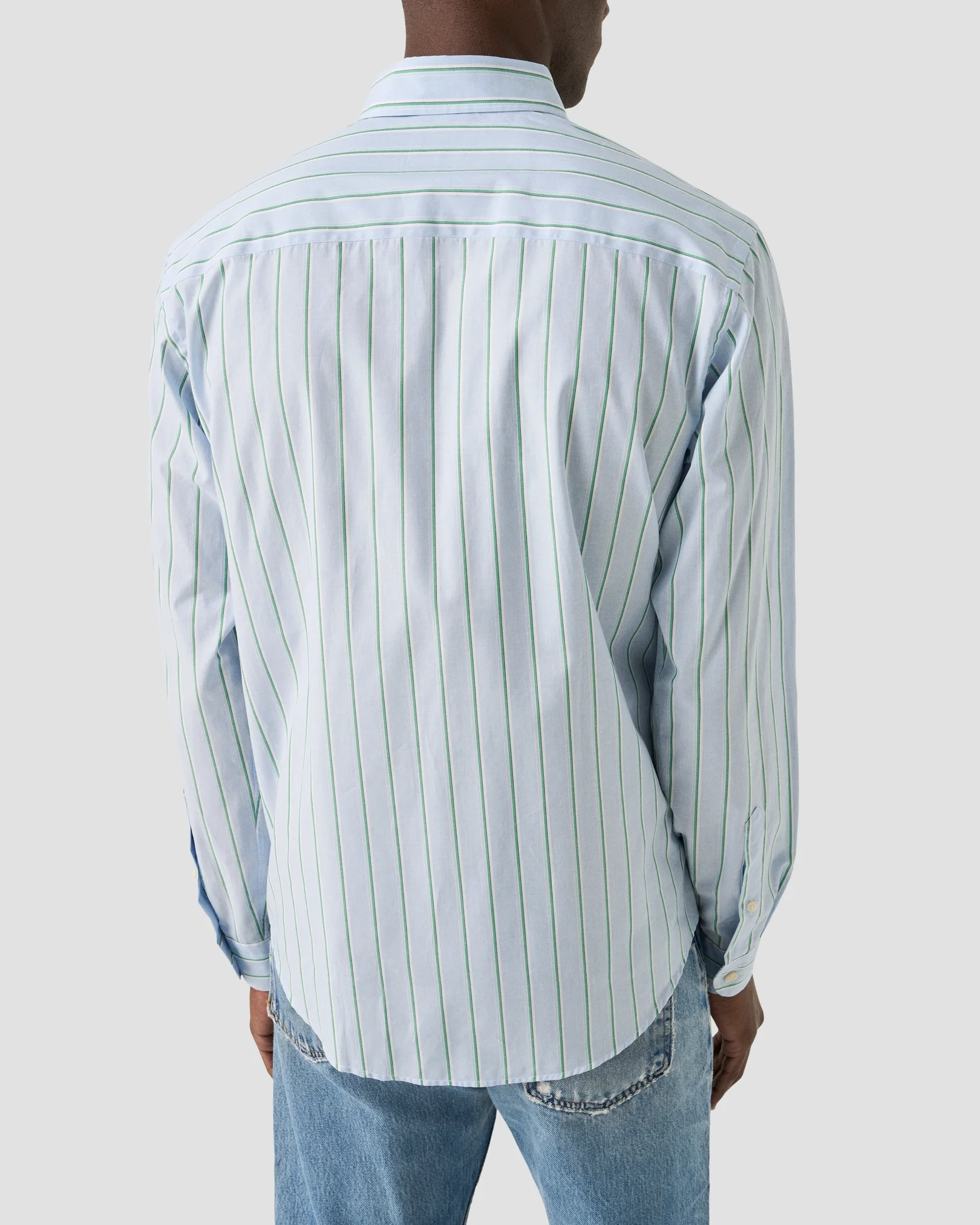 Eton - striped lightweight poplin shirt