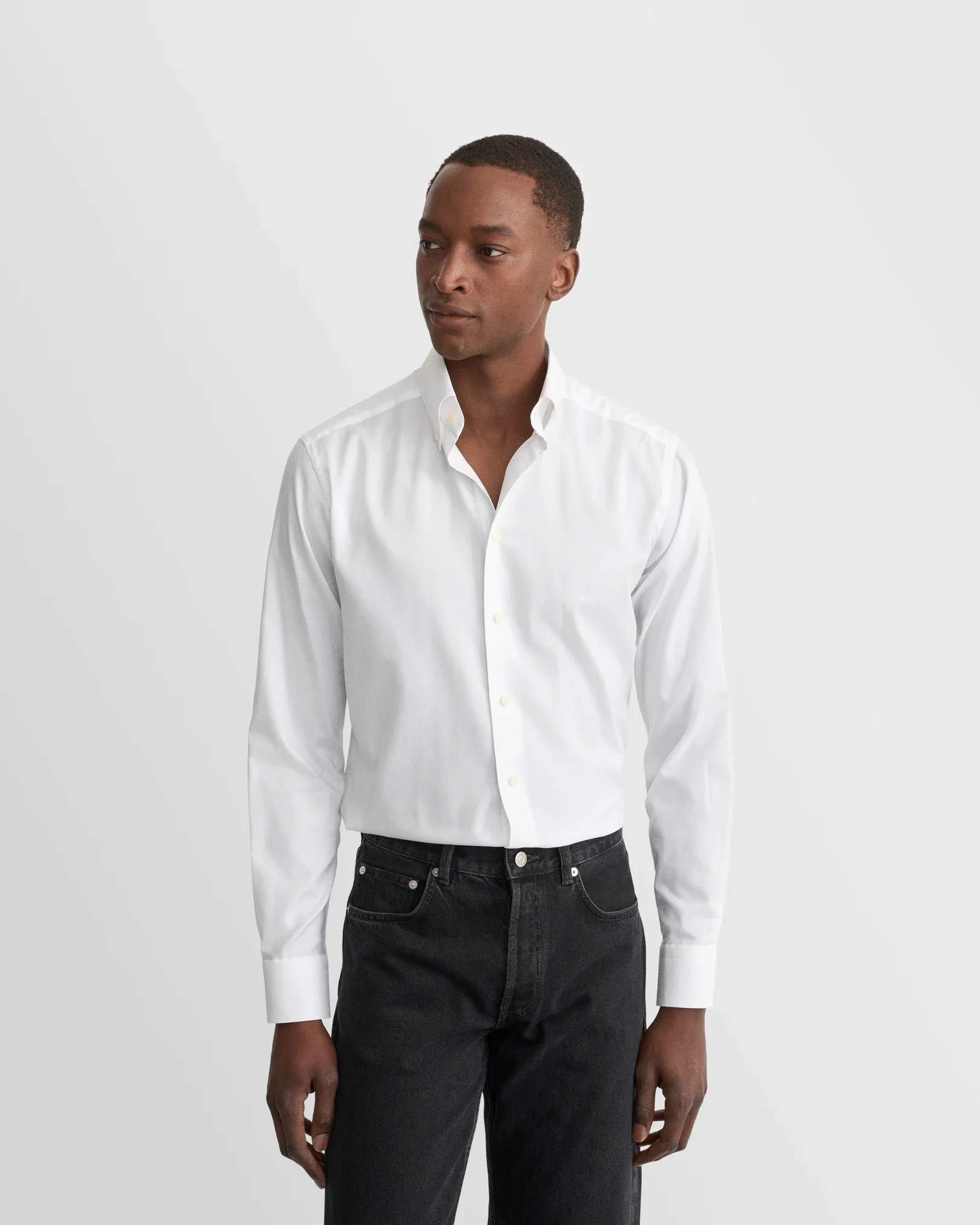 Eton - white solid sginature oxford shirt