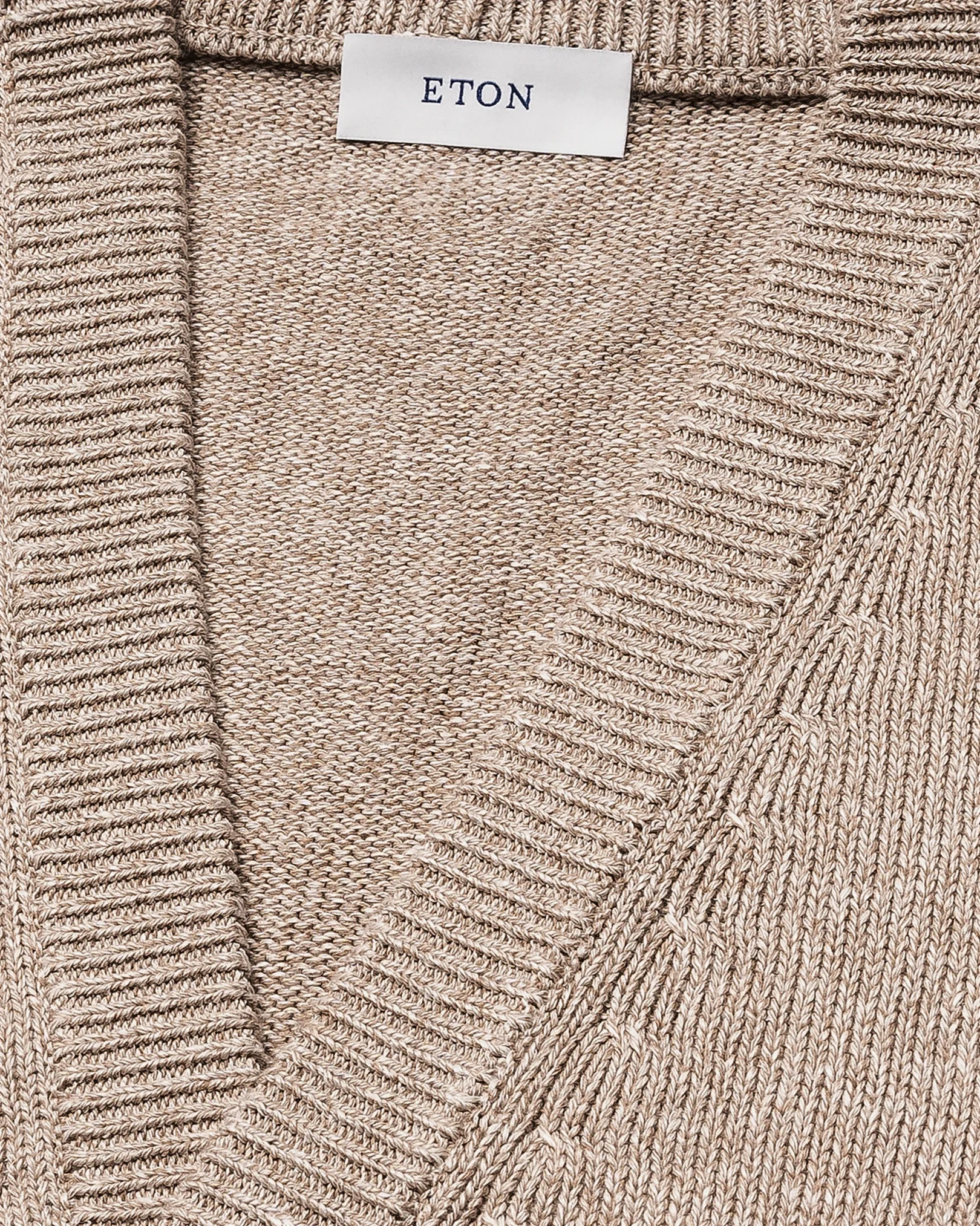 Eton - cotton linen cardigan beige