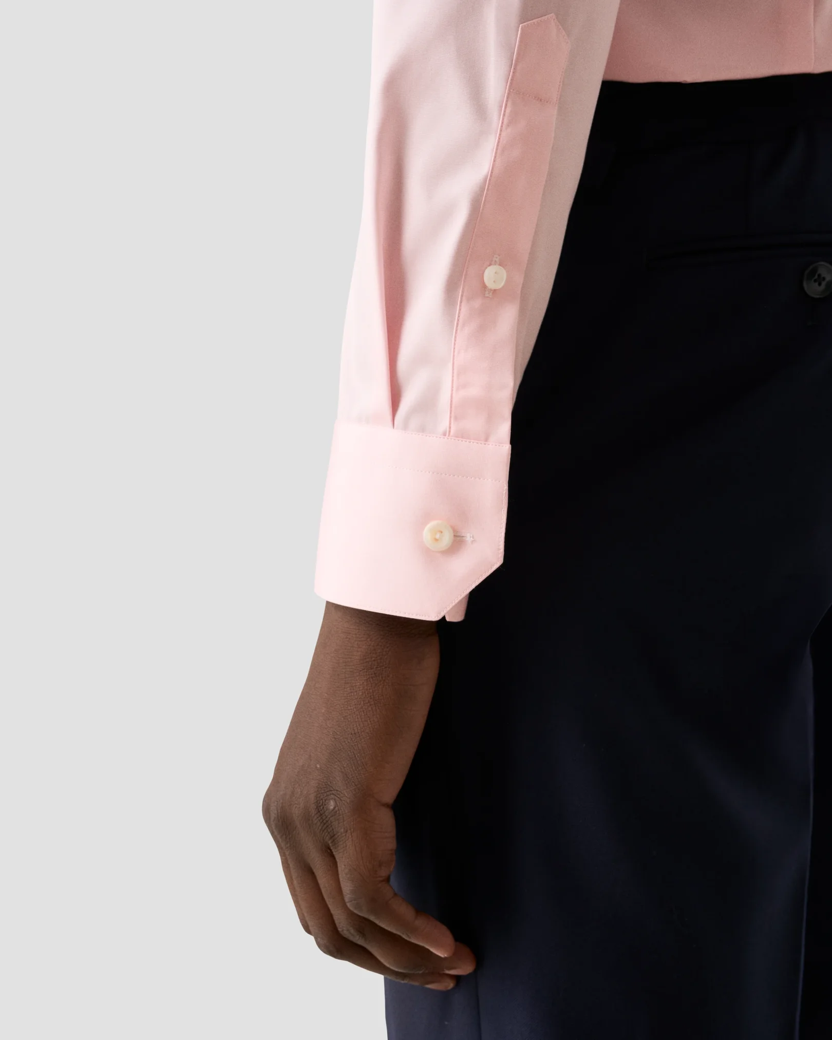 Eton - pink chambray elevated poplin shirt