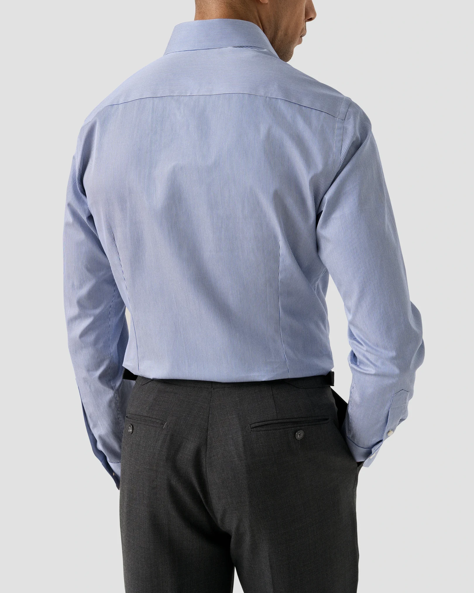 Eton - striped supima shirt cut away