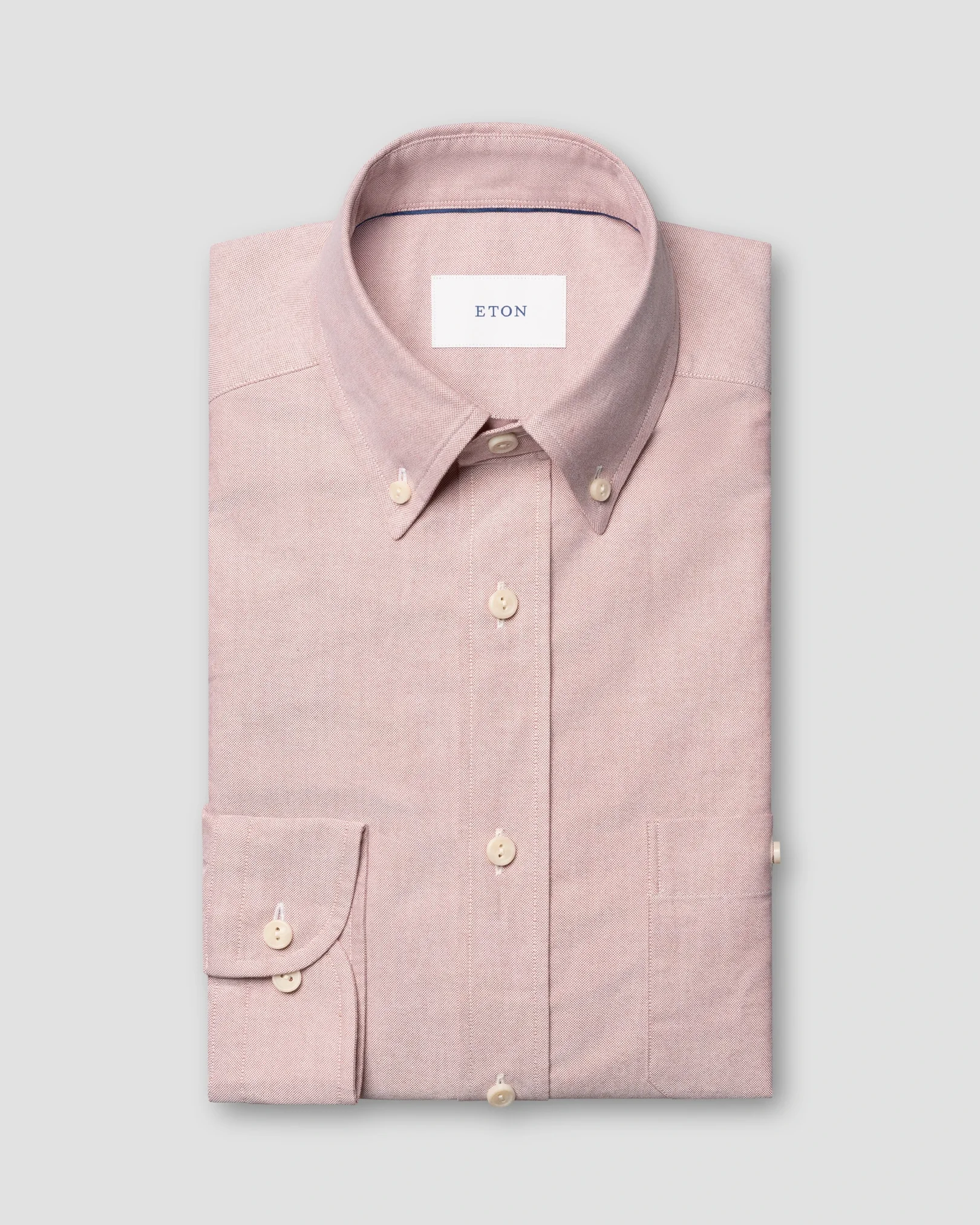 Eton - orange solid oxford shirt