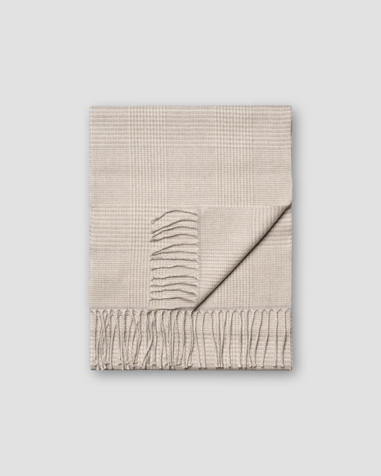 Eton - pow check merino wool scarf