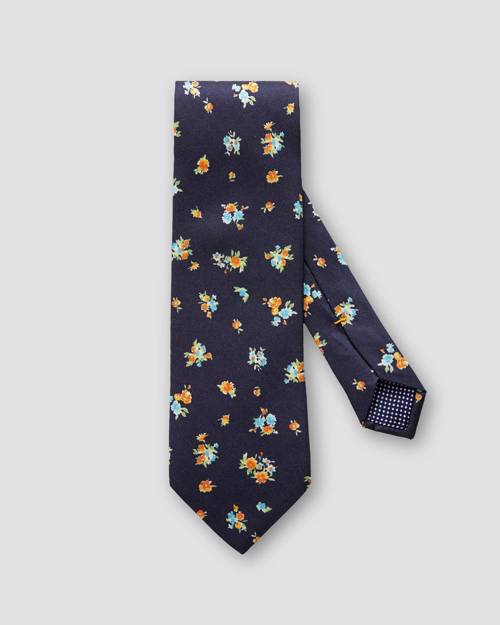Eton - navy floral tie