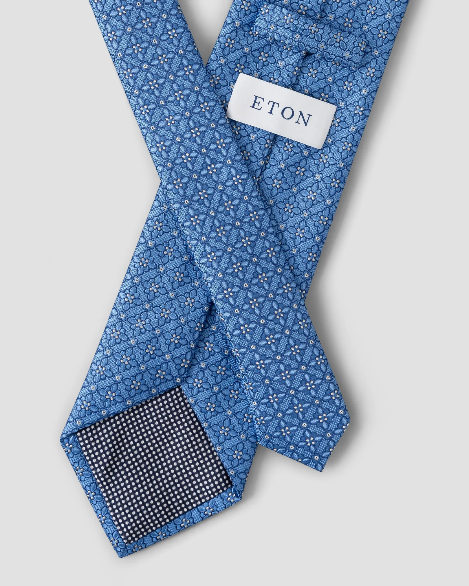 Blue Floral Silk Tie