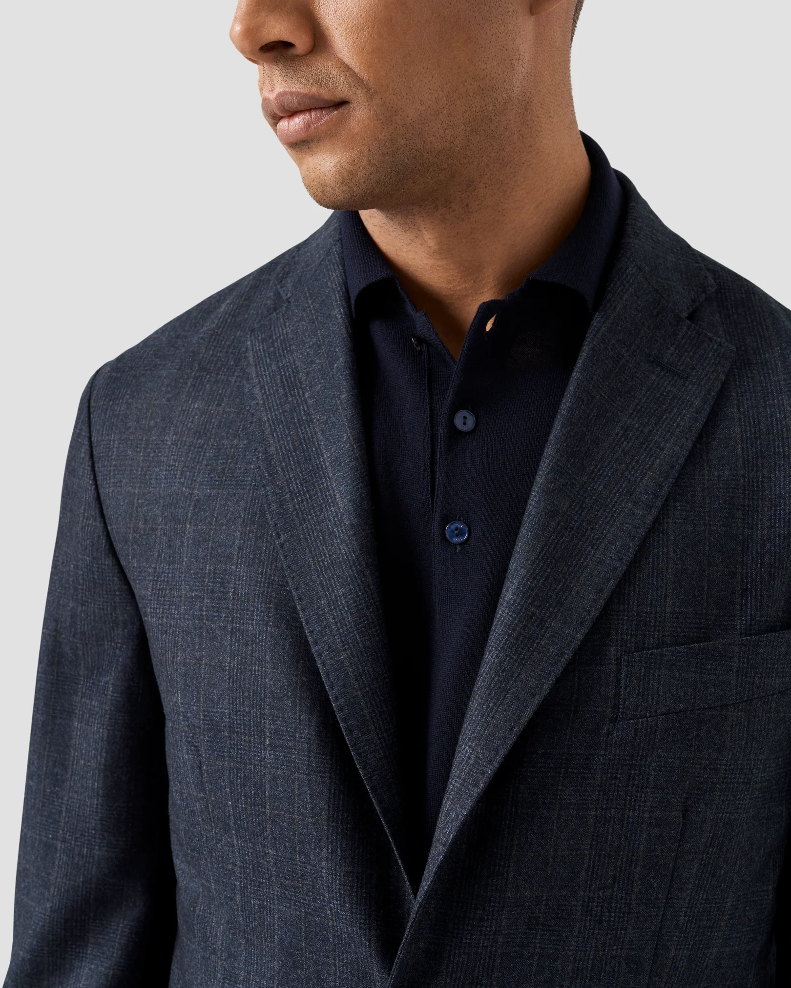 Eton - wool check soft jacket