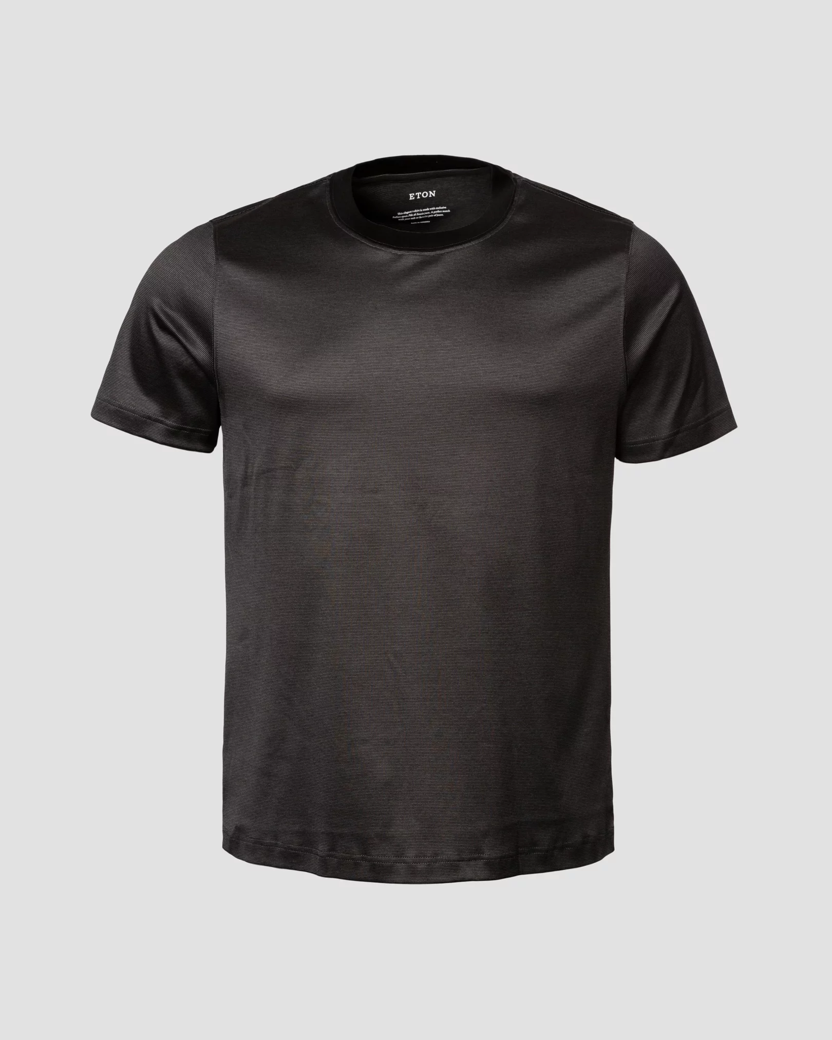 Eton - black interlock jersey t shirt short sleeve