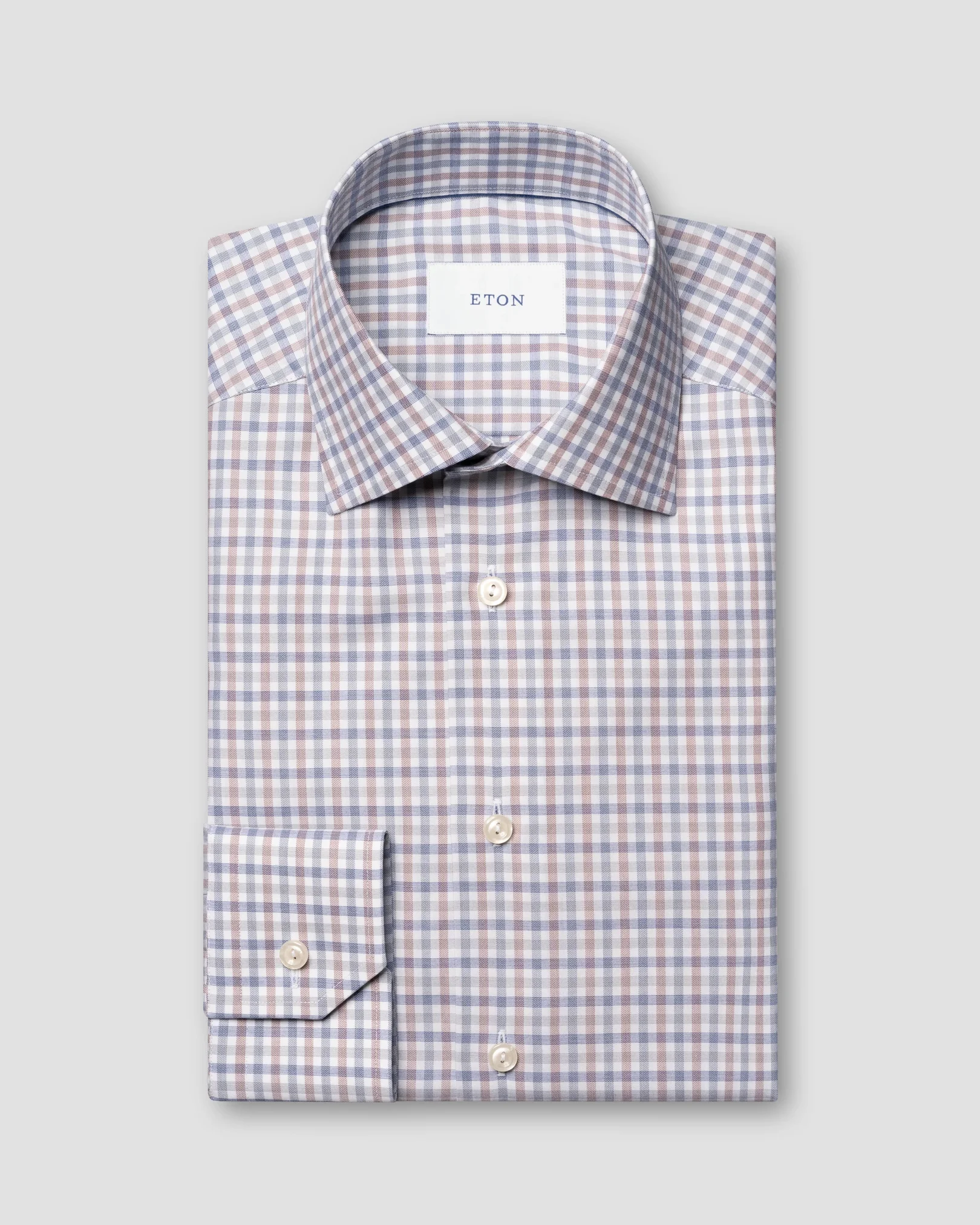 Eton - Three Color Check Twill Shirt