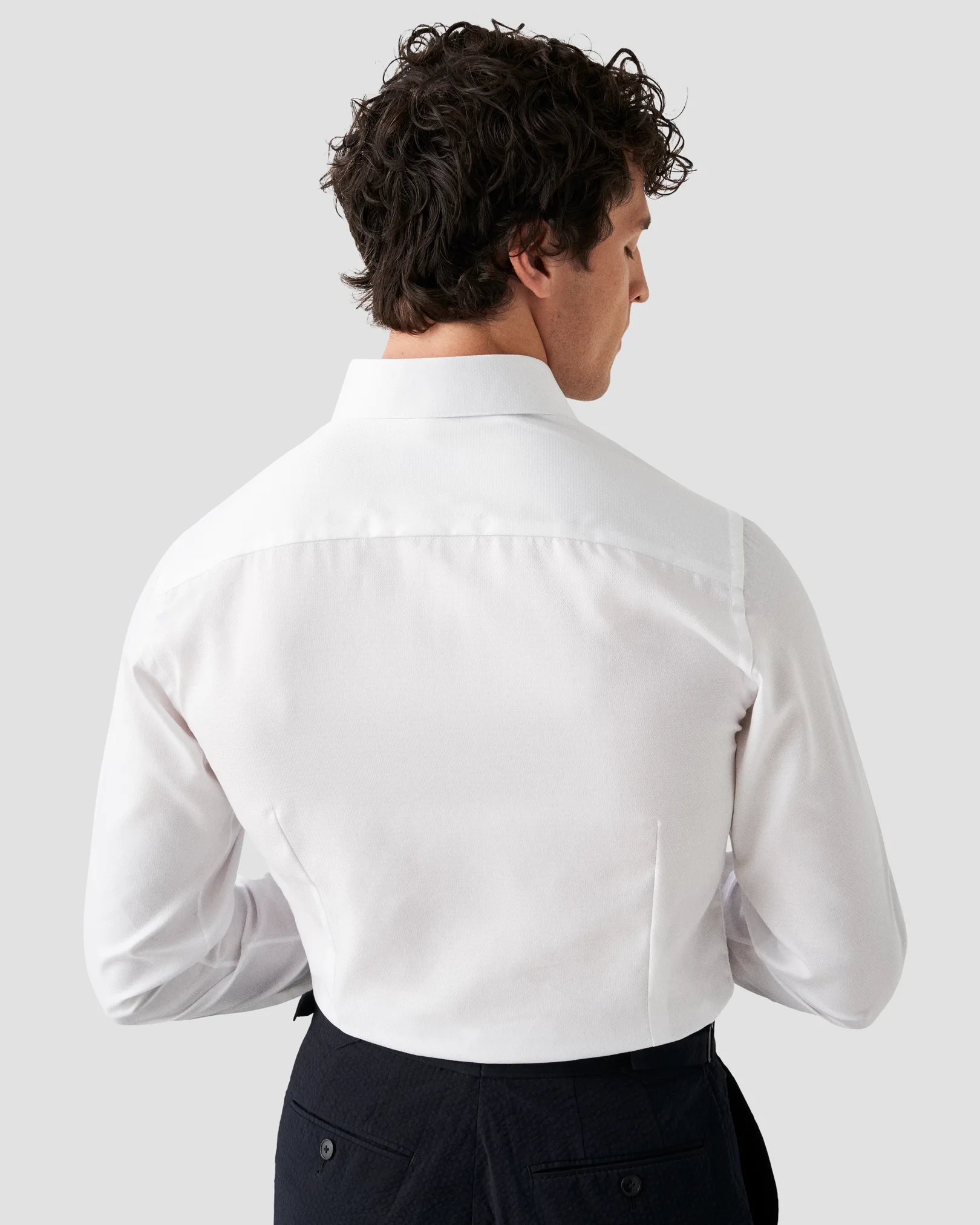 Eton - white evening dobby shirt