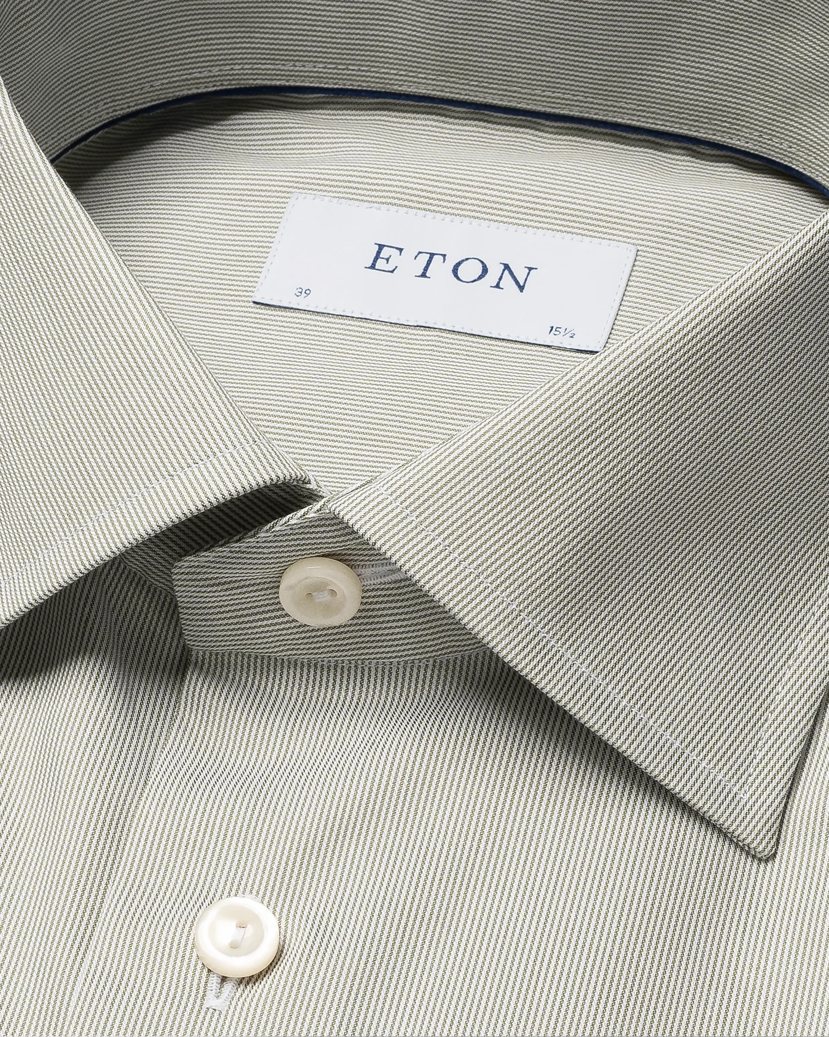 Eton - light green striped twill