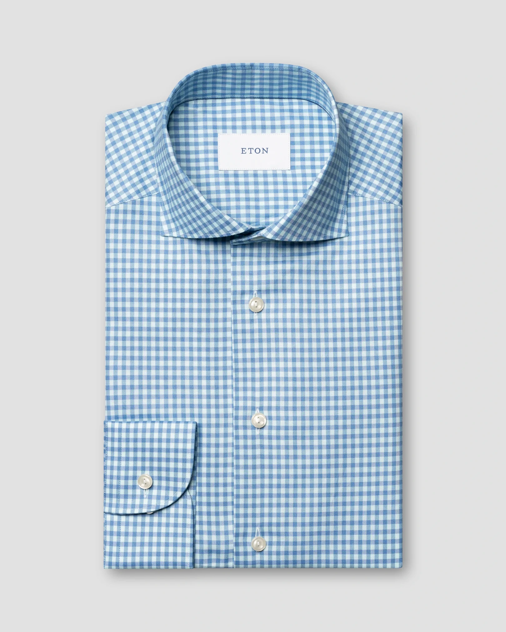 Eton - dark blue check signature oxford shirt 261