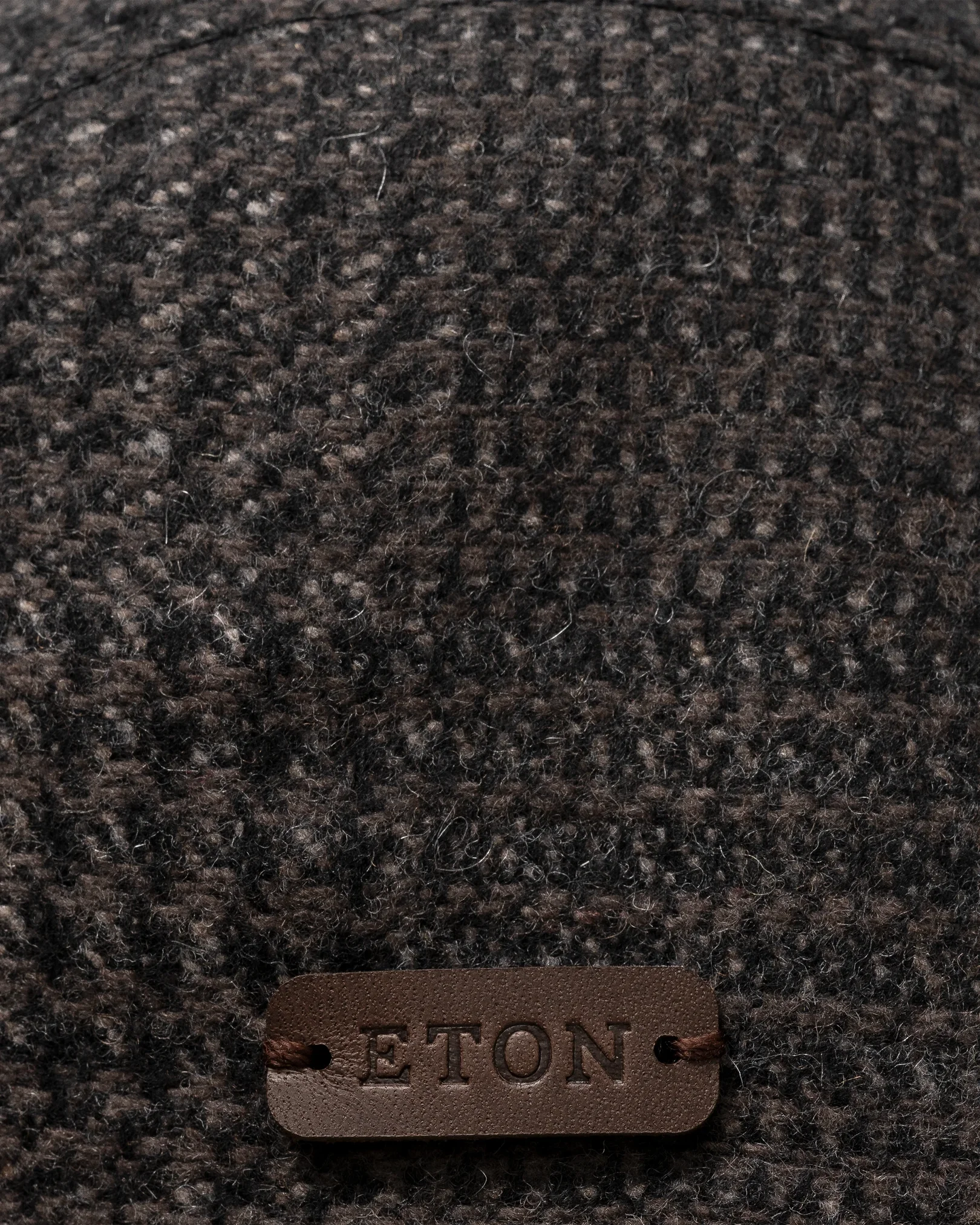 Eton - dark brown wool cashmere flat cap