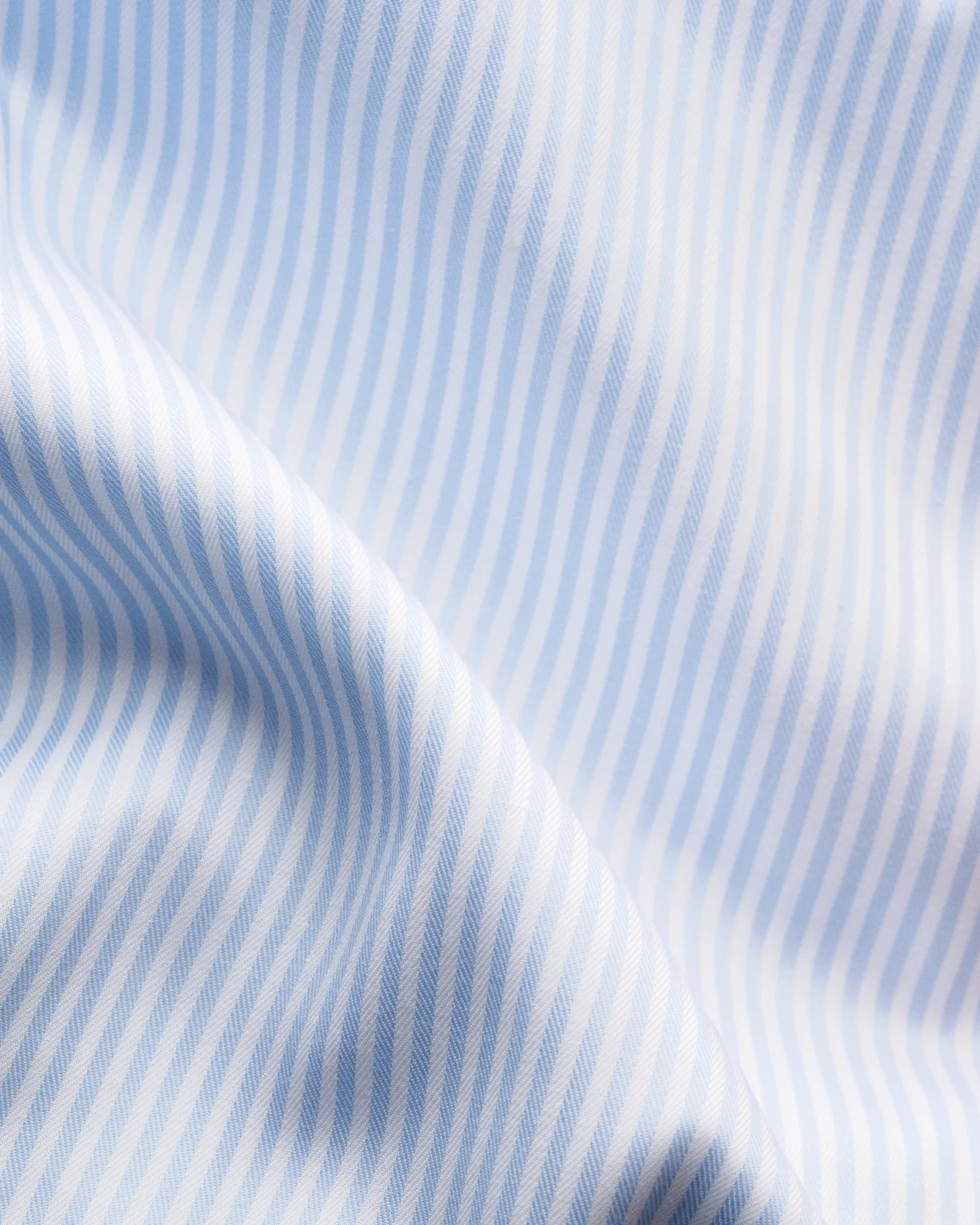 Eton - light blue striped fine twill shirt