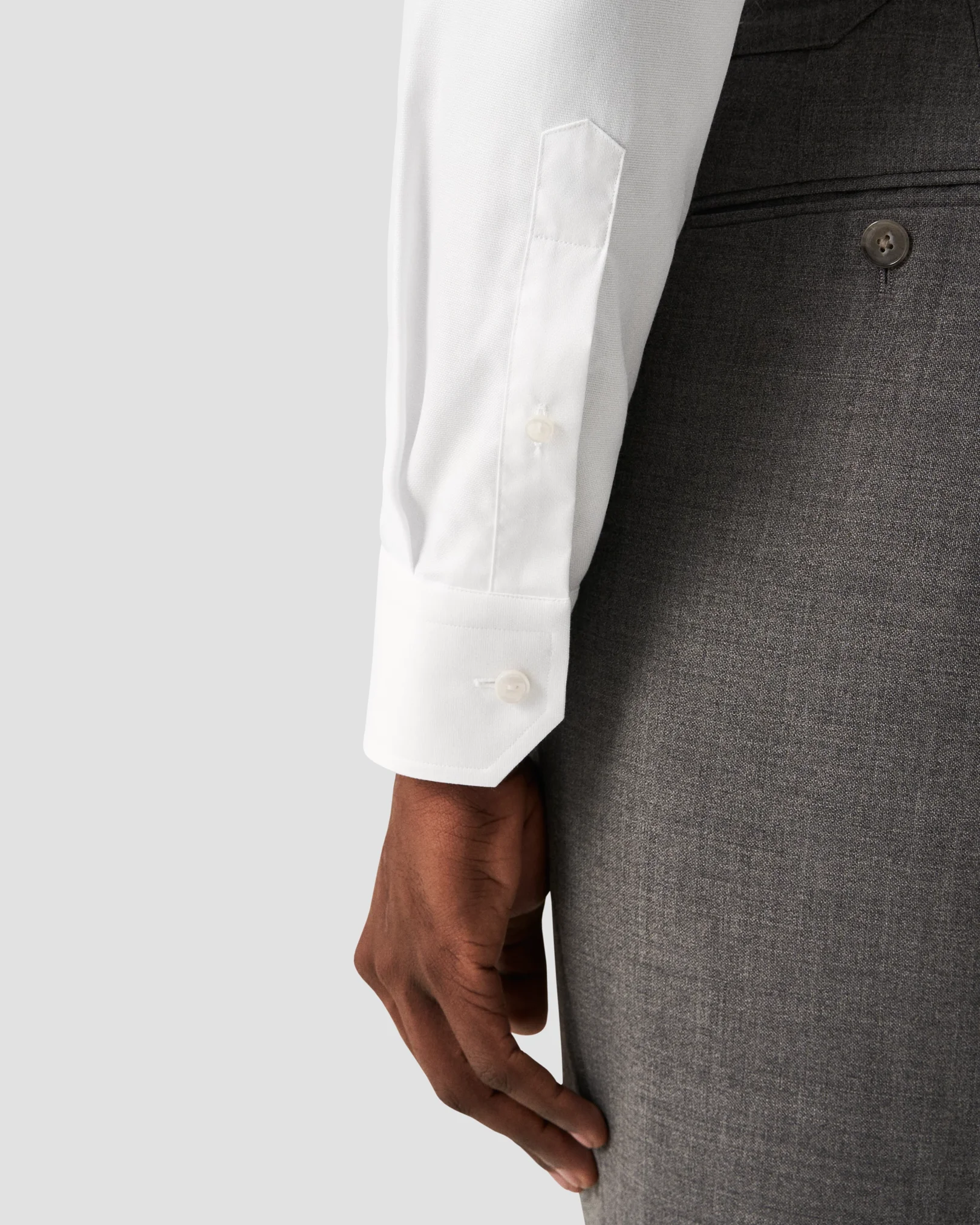 Eton - white wrinkle free twill shirt